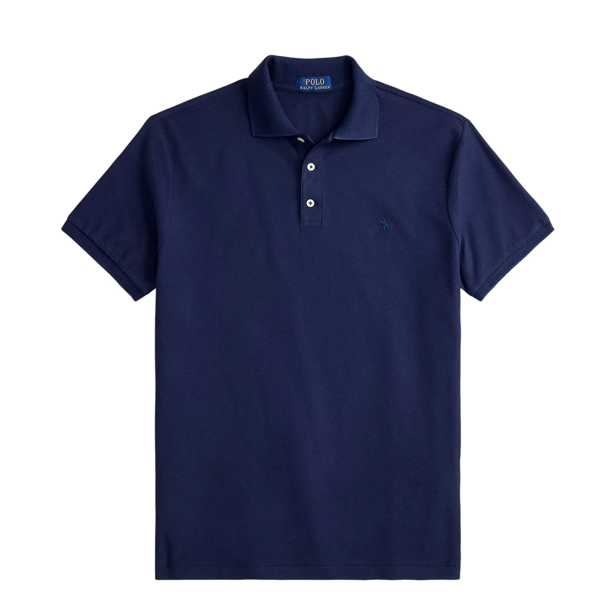 Polo Ralph Lauren Custom Slim Fit Honeycomb-Mesh Polo Shirt Cruise Navy