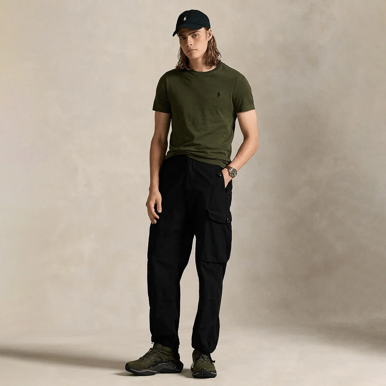 Polo Ralph Lauren Custom Slim Fit T-Shirt Company Olive - Image 2