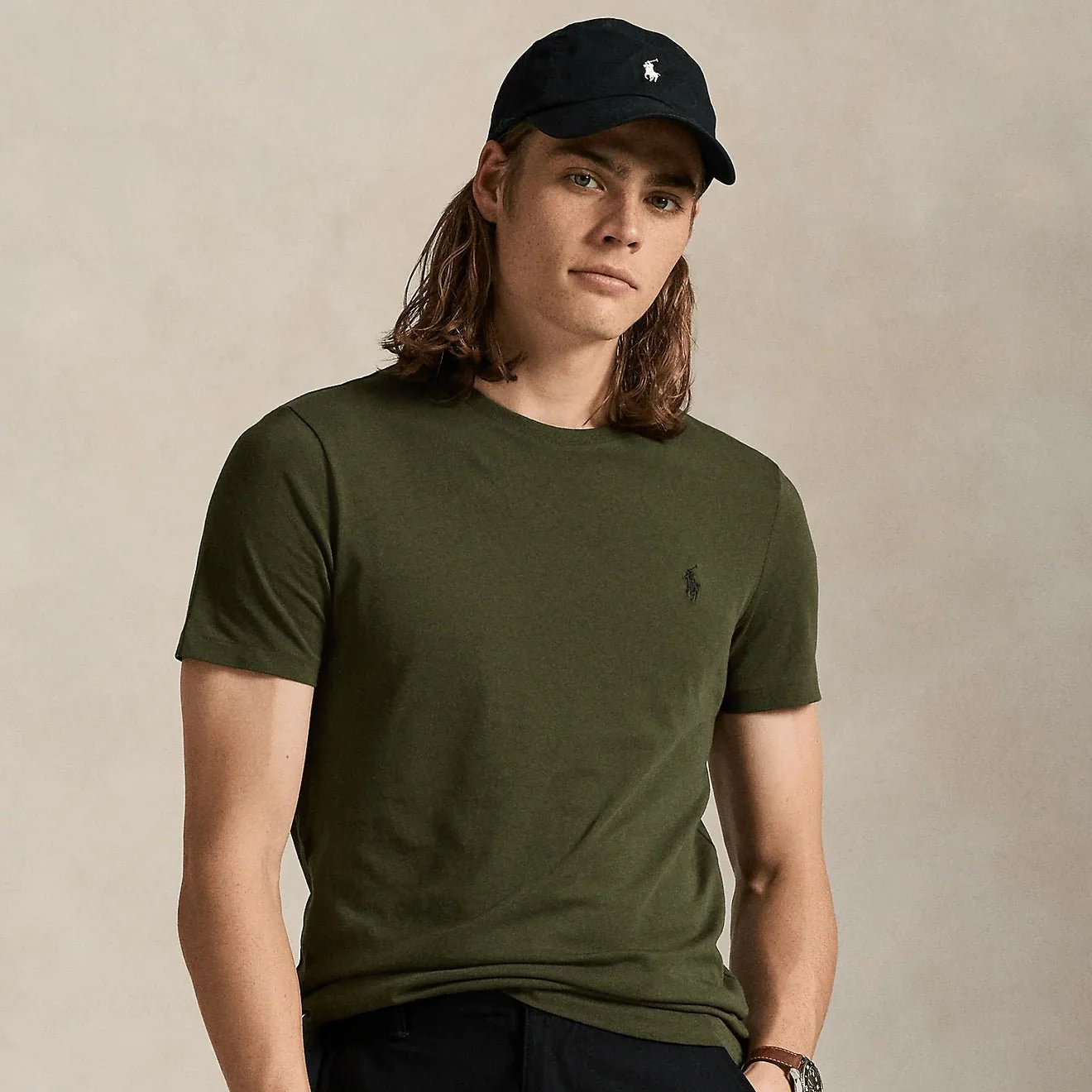 Polo Ralph Lauren Custom Slim Fit T-Shirt Company Olive - Image 3