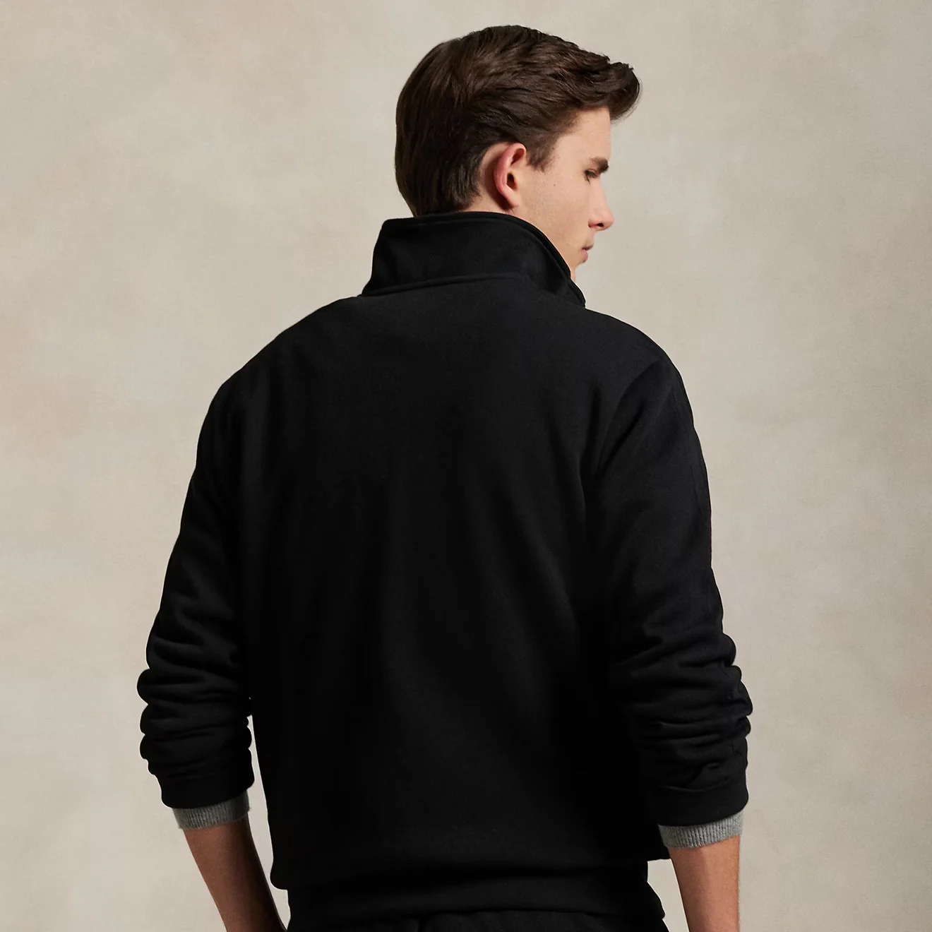 Polo Ralph Lauren Double Knit Track Jacket Polo Black - Image 3