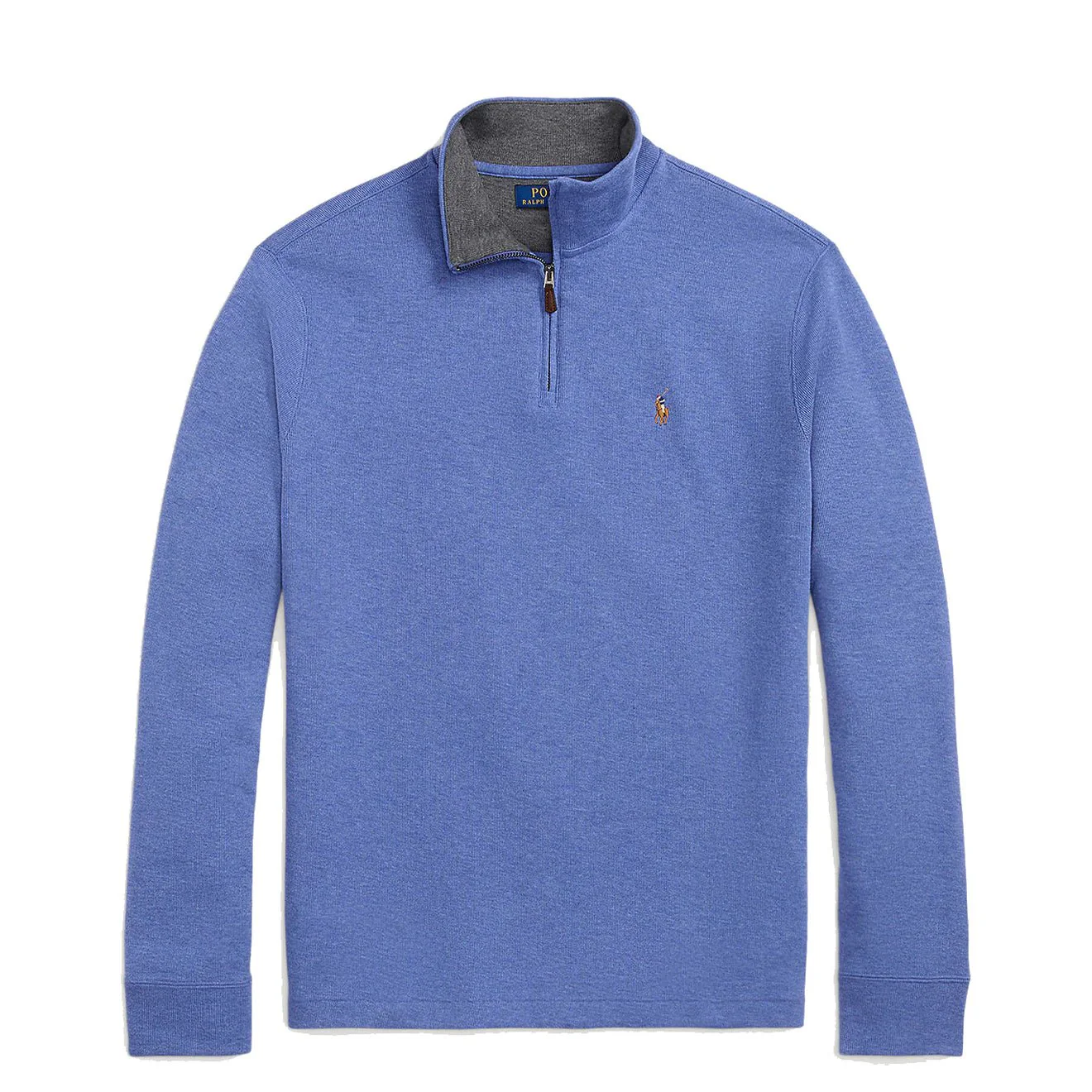 Polo Ralph Lauren Estate-Rib Quarter-Zip Pullover Faded Royal Heather/Barclay