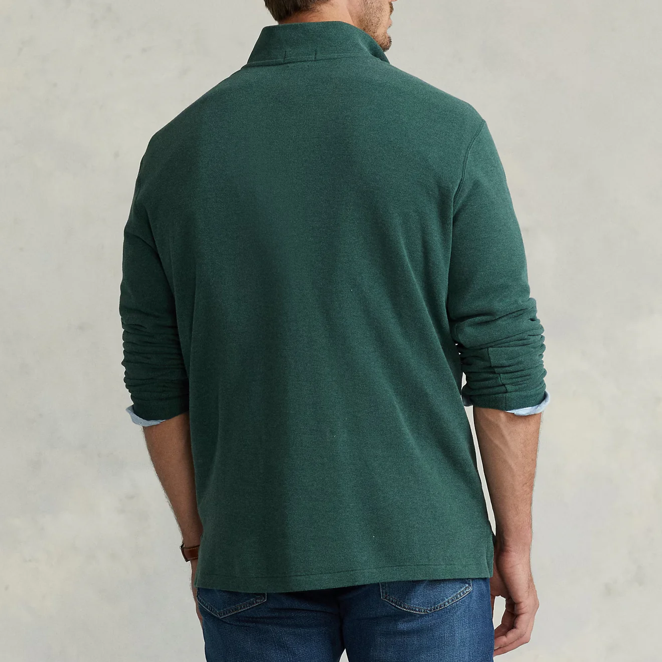 Polo Ralph Lauren Estate-Rib Quarter-Zip Pullover Scotch Pine Heather - Image 3
