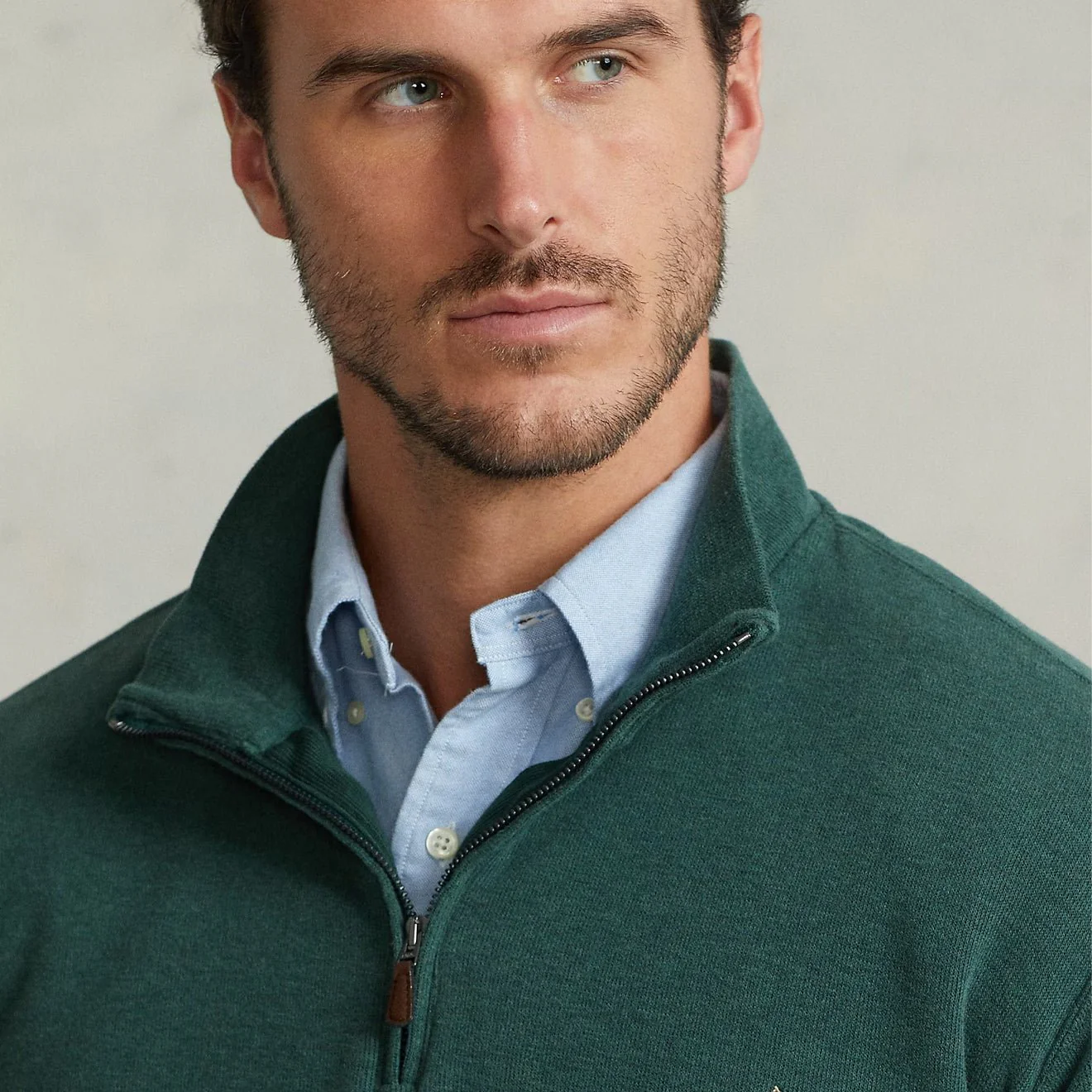Polo Ralph Lauren Estate-Rib Quarter-Zip Pullover Scotch Pine Heather - Image 5