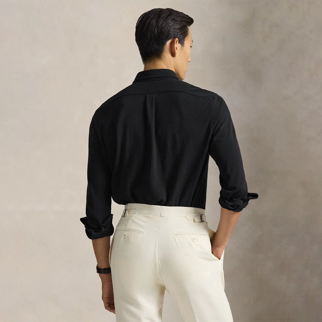 Polo Ralph Lauren Featherweight Mesh Shirt Polo Black - Image 3