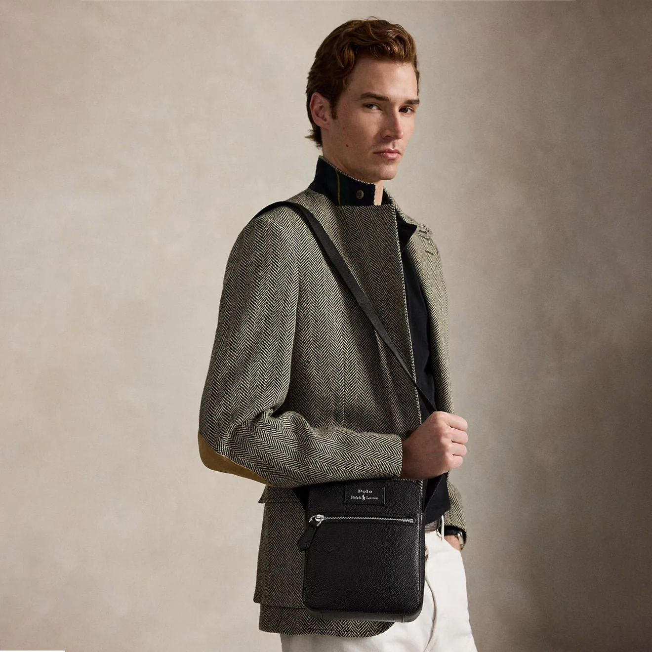 Polo Ralph Lauren Pebbled Leather Crossbody Bag Black - Image 4