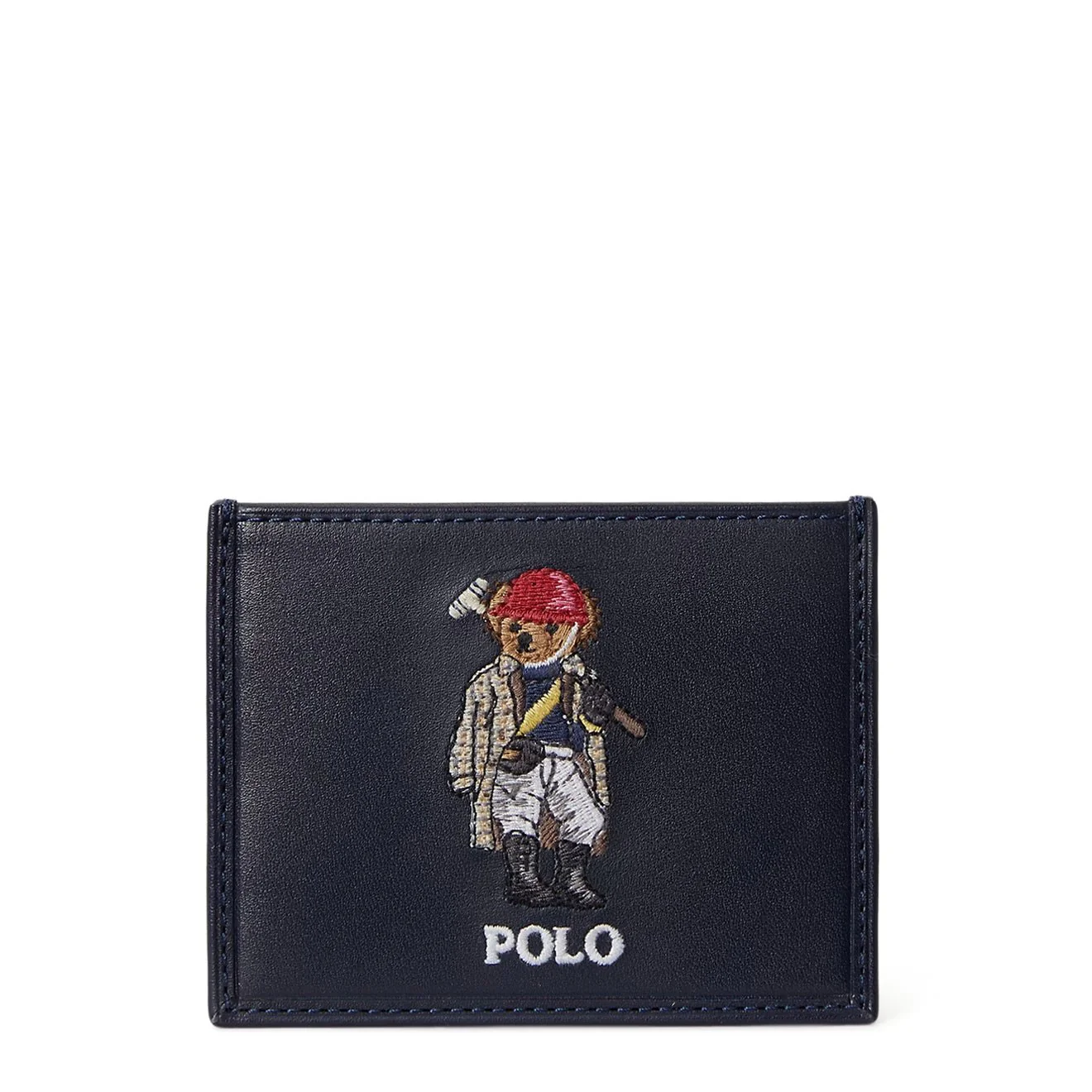 Polo Ralph Lauren Polo Bear Leather Card Case Newport Navy