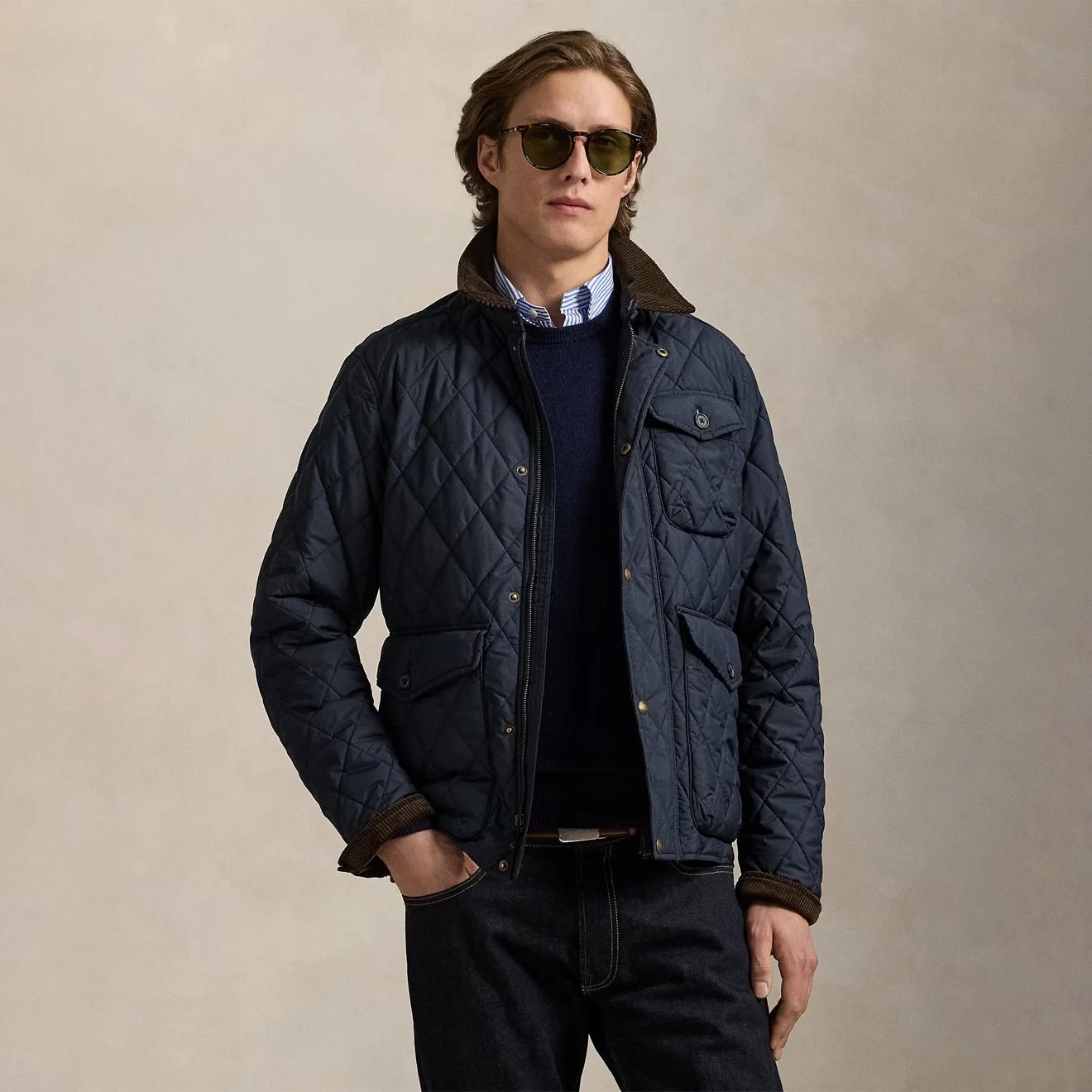 Polo Ralph Lauren Quilted Beaton Field Jacket College Navy - Image 2
