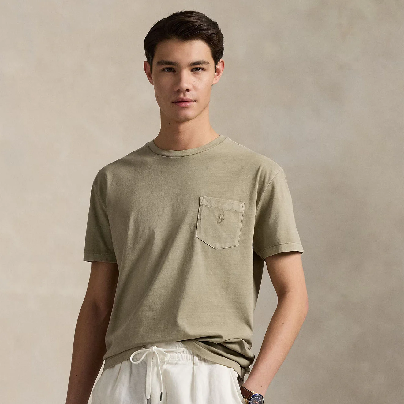 Polo Ralph Lauren Short Sleeve T Shirt Custom Slim Olive - Image 2