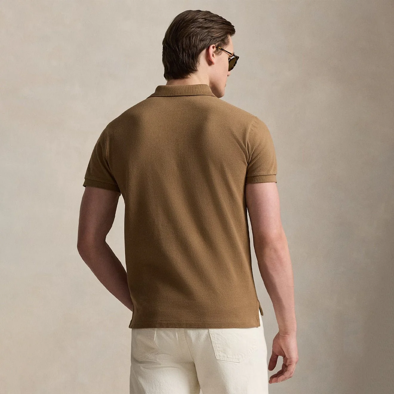 Polo Ralph Lauren The Iconic Mesh Polo Shirt RL Brown - Image 3