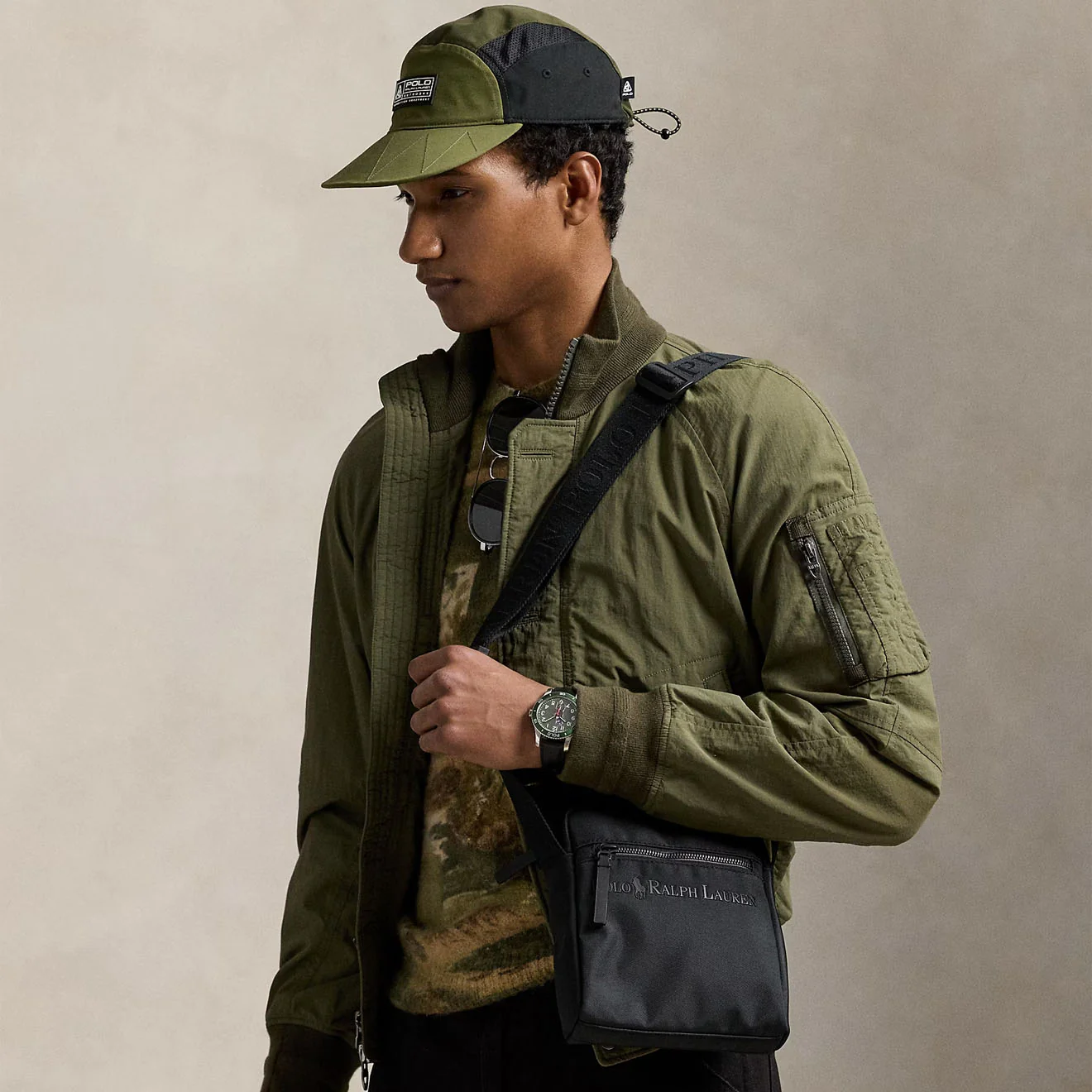 Polo Ralph Lauren Tonal Logo Crossbody Bag Black - Image 3