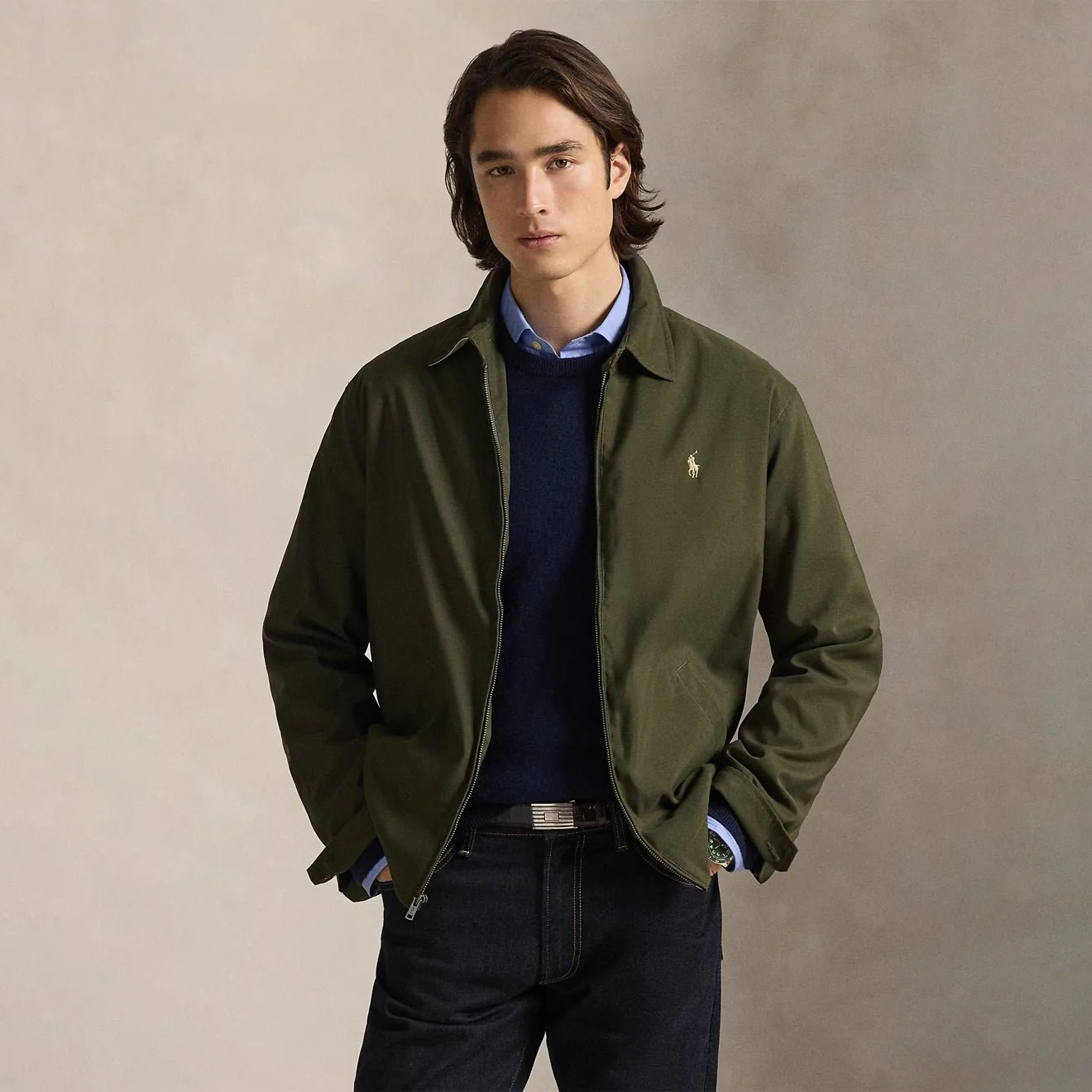 Polo Ralph Lauren Twill Bi-Swing Jacket Company Olive - Image 2