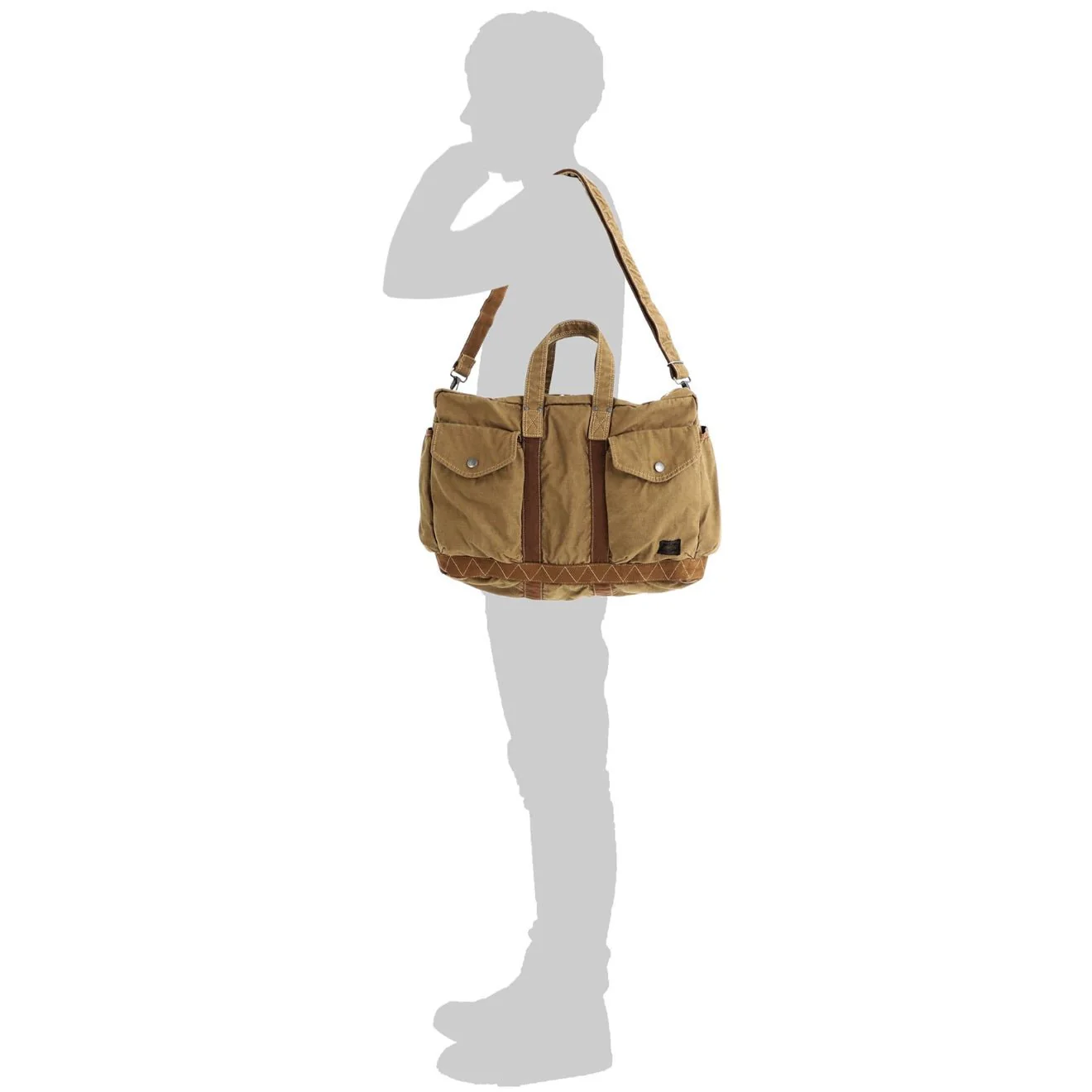 Porter-Yoshida and Co Crag 2 Way Boston Bag S Navy - Image 6