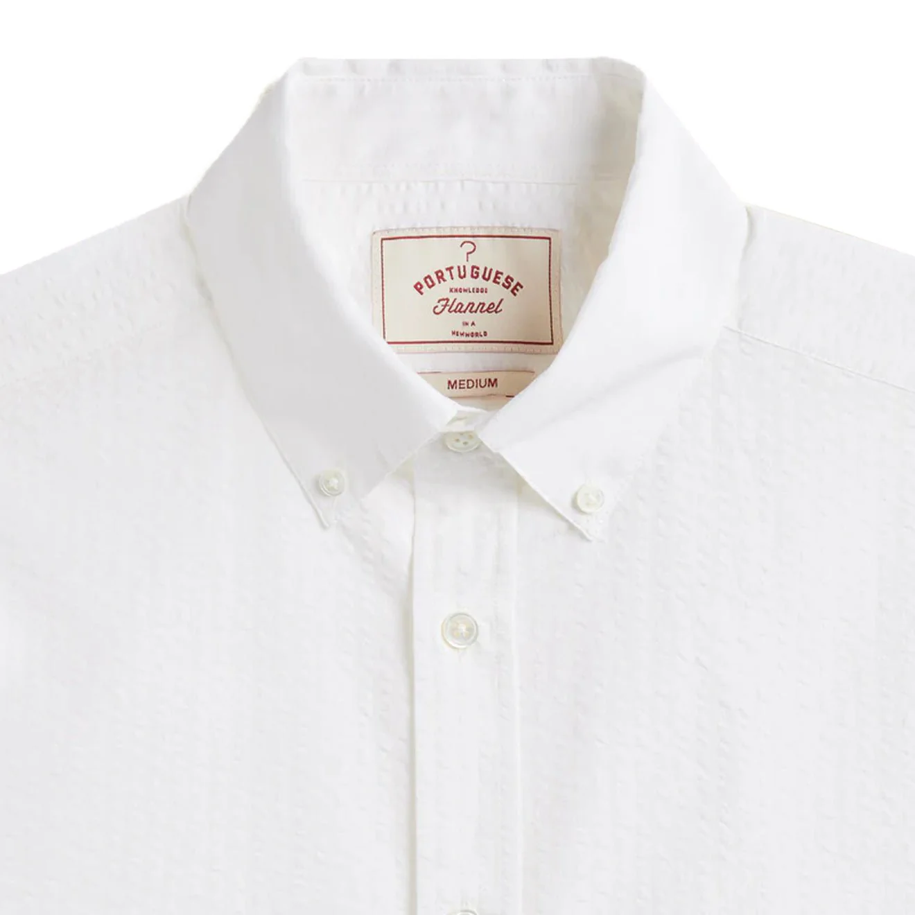 Portuguese Flannel Atlantico L/S Shirt White - Image 2
