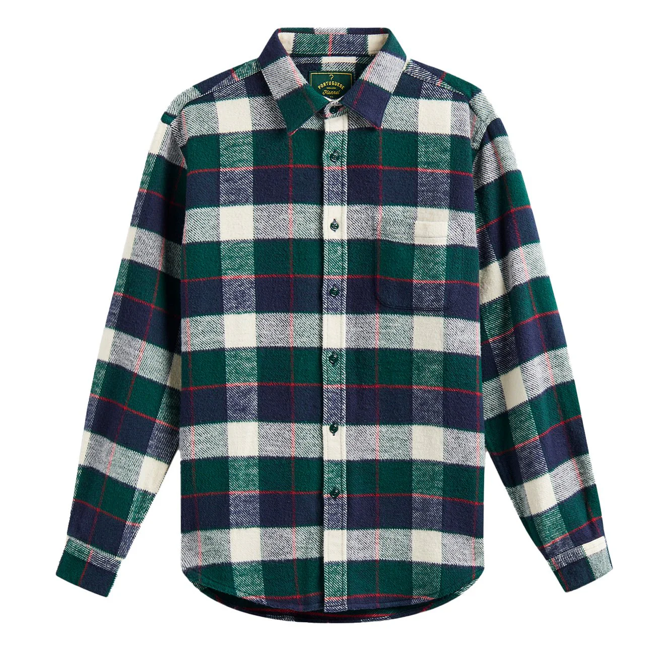 Portuguese Flannel Bottle Shirt Green / Blue