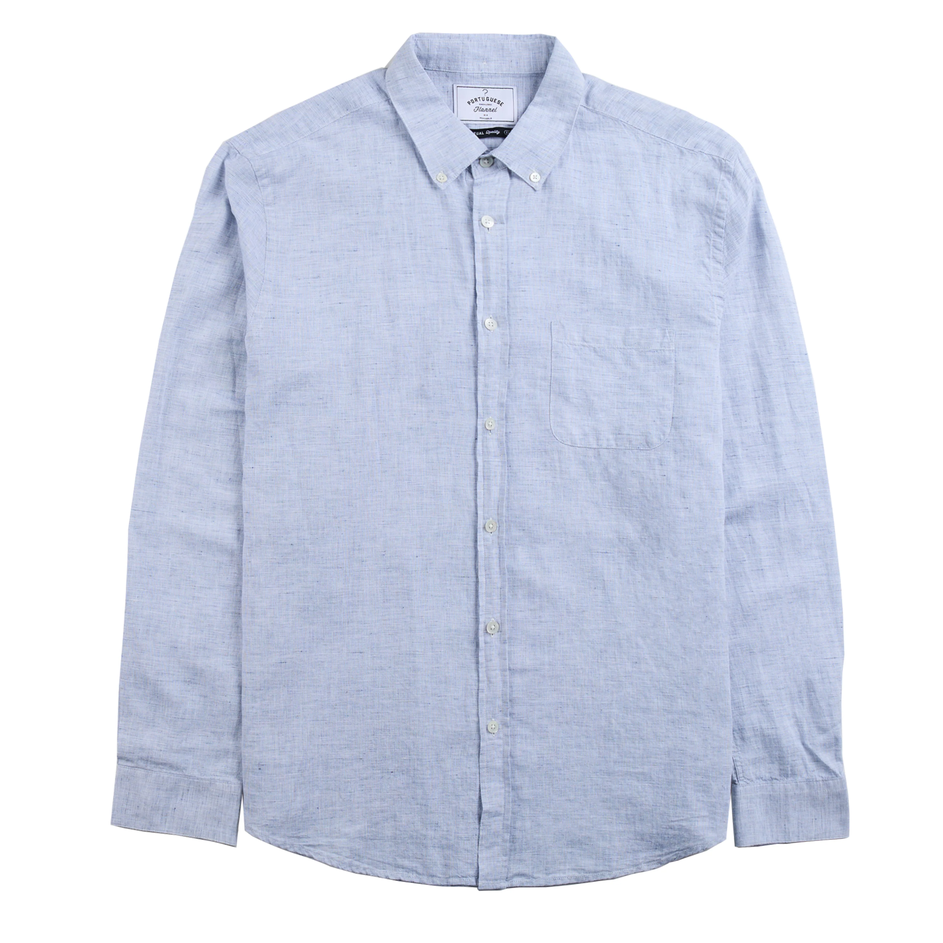 Portuguese Flannel Corg Shirt Light Grey
