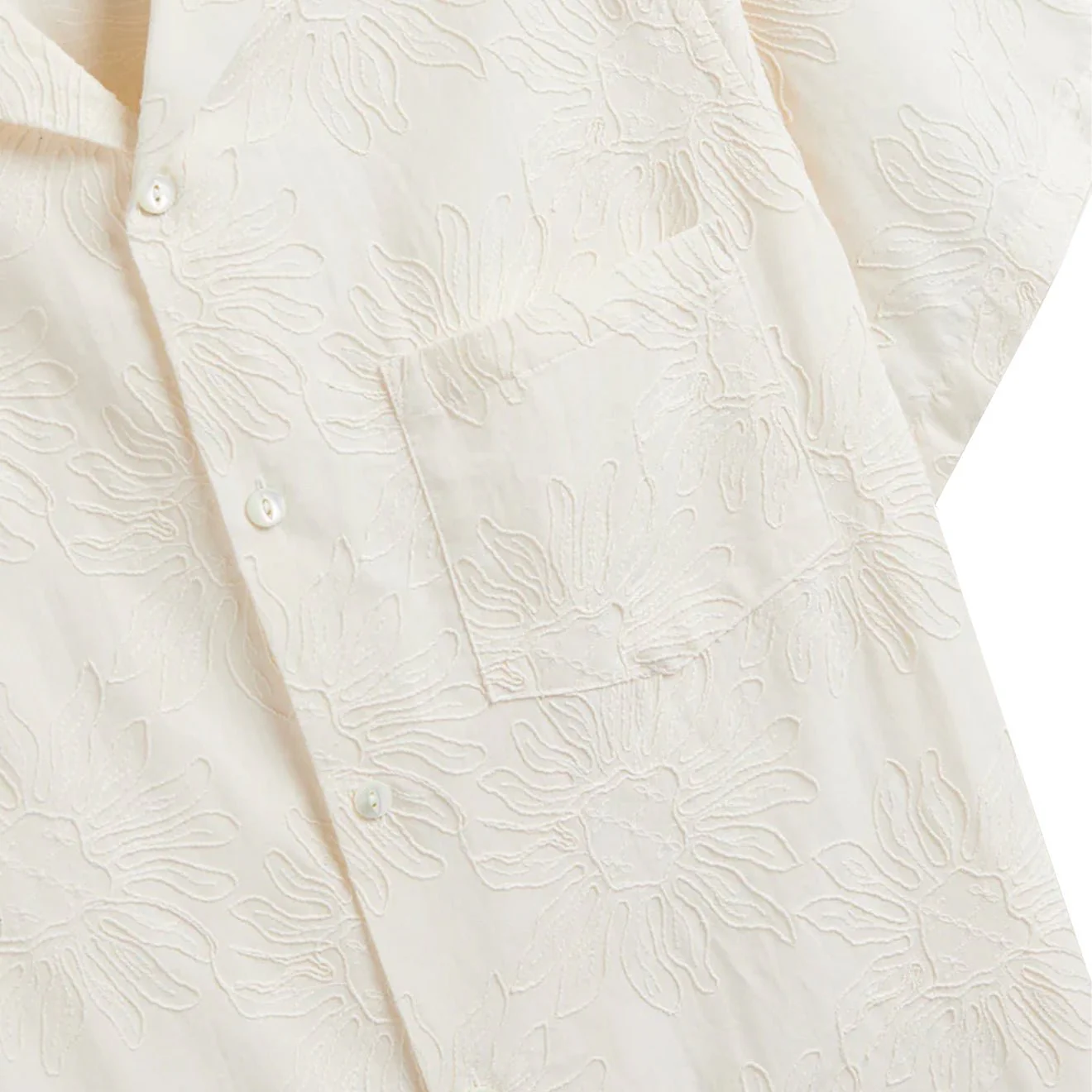 Portuguese Flannel Duke S/S Shirt Cream - Image 3