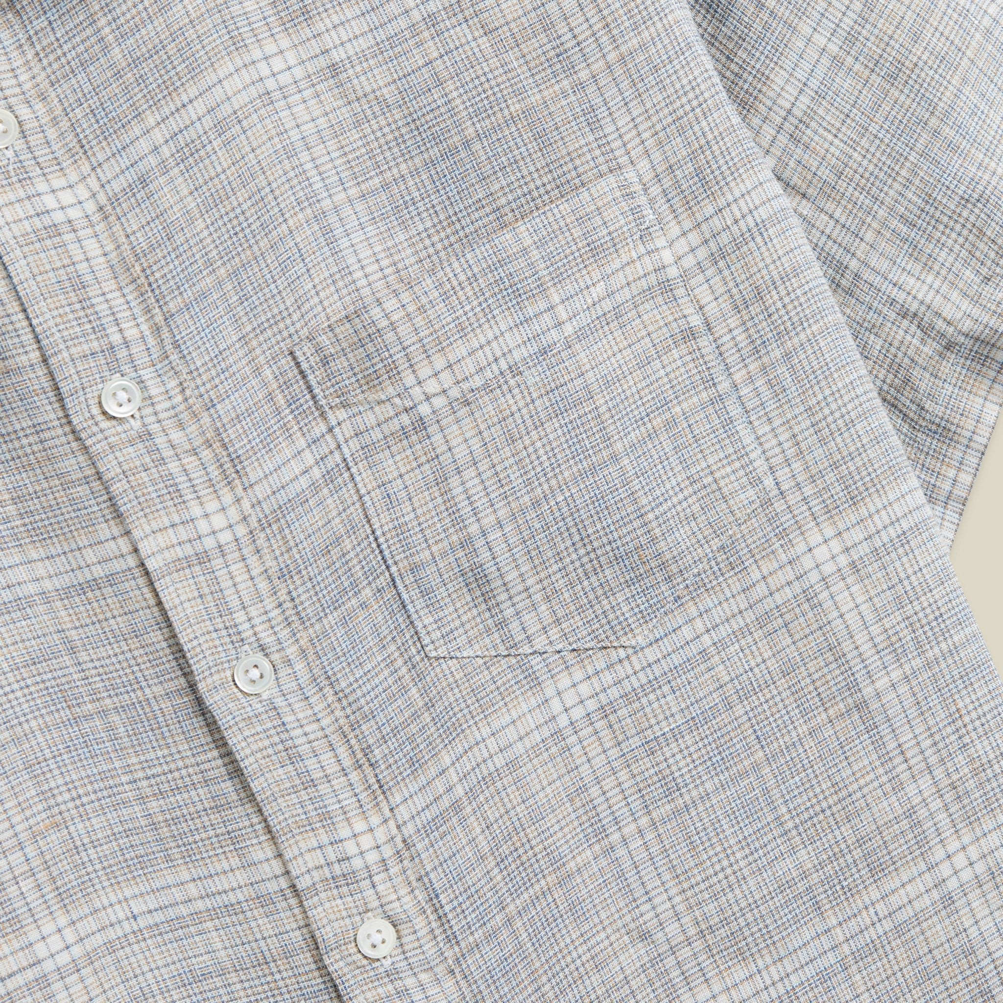Portuguese Flannel Gem Linen S/S Shirt Grey - Image 2