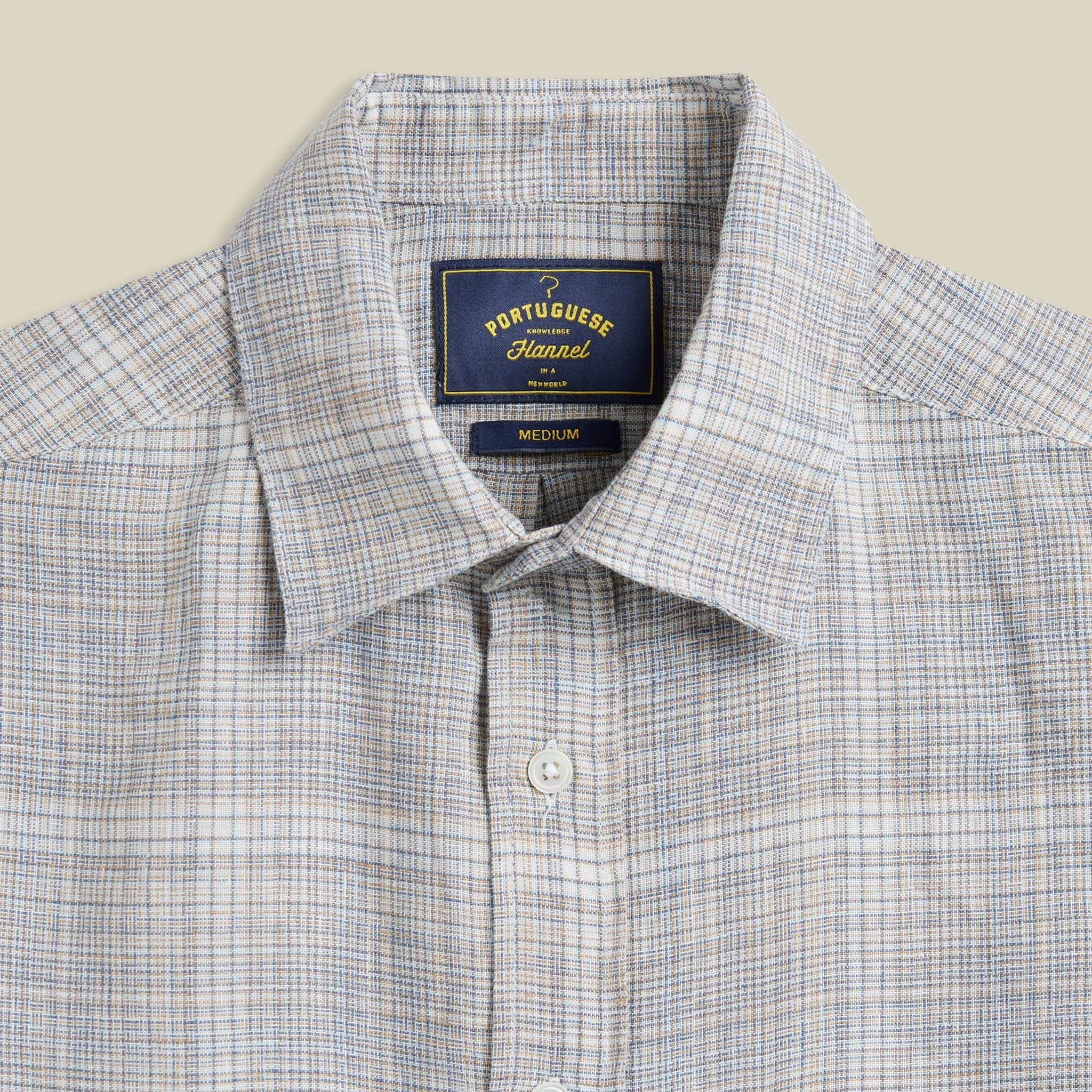 Portuguese Flannel Gem Linen S/S Shirt Grey - Image 4