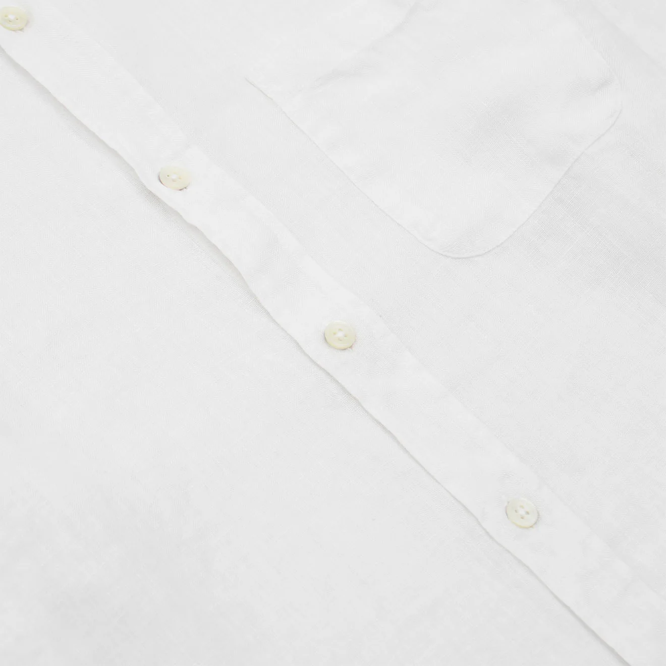 Portuguese Flannel L/S Linen Shirt White - Image 2