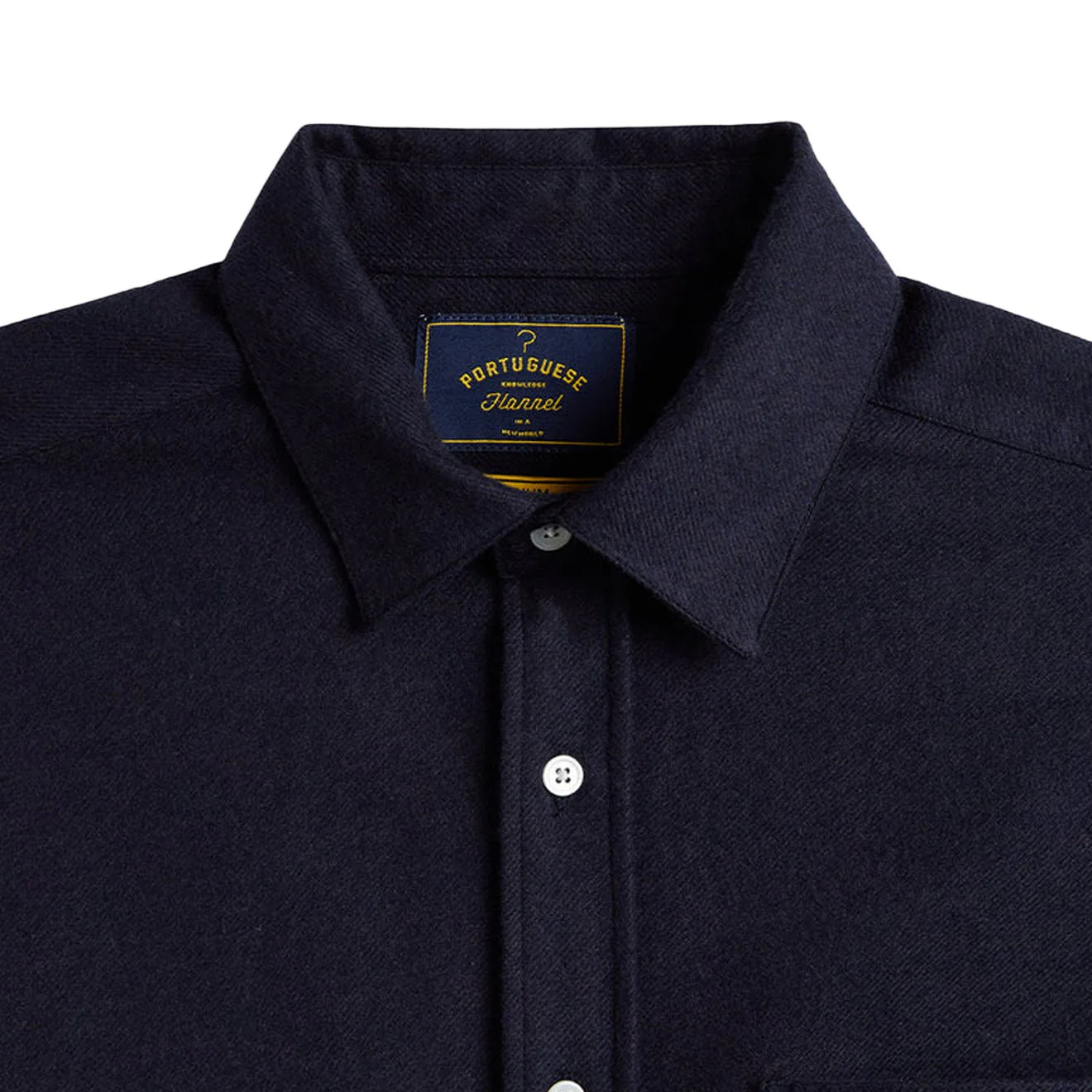 Portuguese Flannel Teca 2.0 Button Down Shirt Navy - Image 2