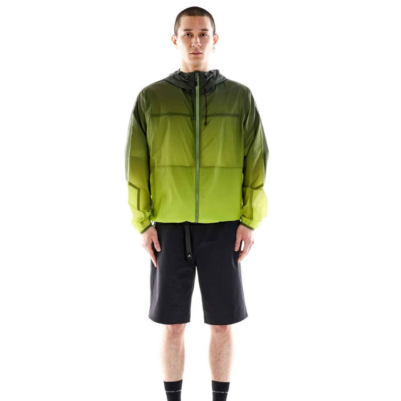 Purple Mountain Observatory Breeze Jacket Ombre Print Lime/Black - Image 5