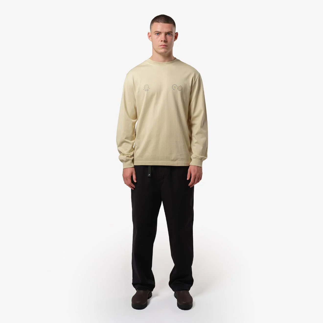 Purple Mountain Observatory Globe L/S Tee Cream - Image 3