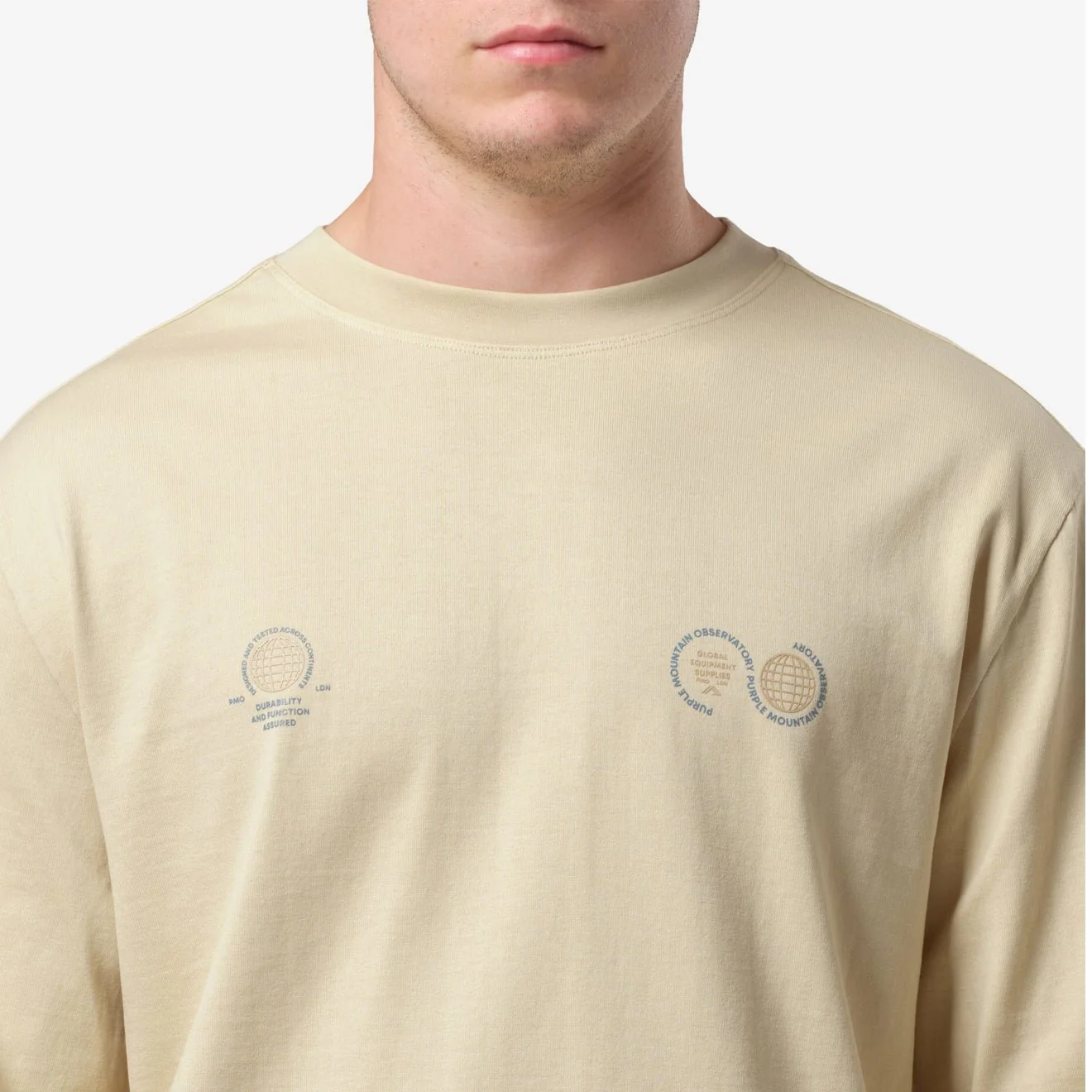 Purple Mountain Observatory Globe L/S Tee Cream - Image 4