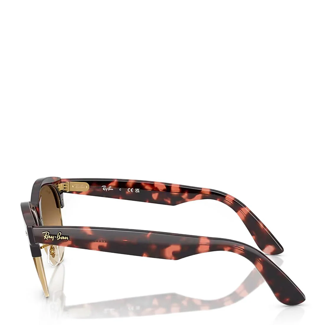 Ray-Ban RB2341 143251 54 Clubmaster Way Sunglasses Polished Pink / Tortoise Gold - Image 3