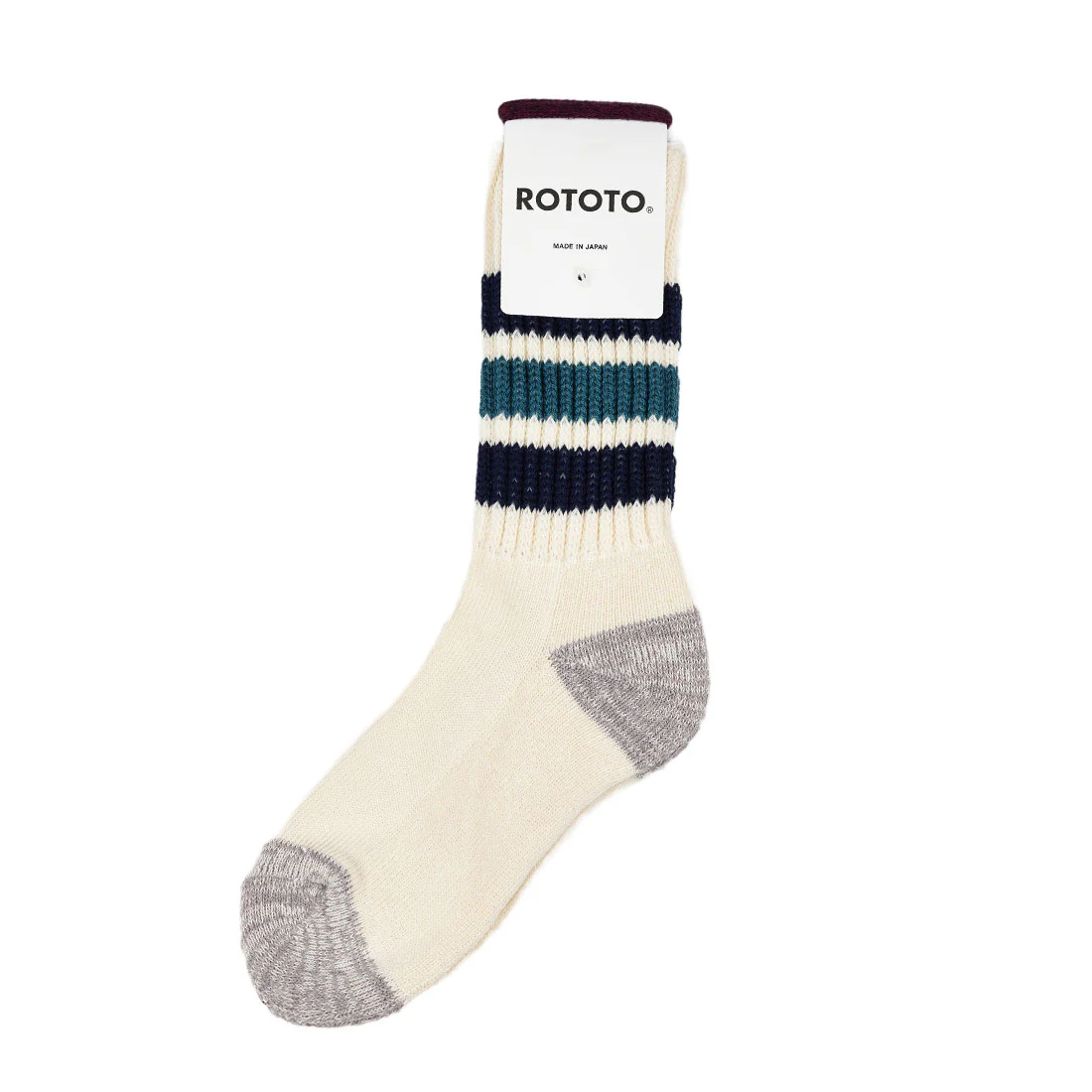Rototo Three Stripe Navy Blue / Green