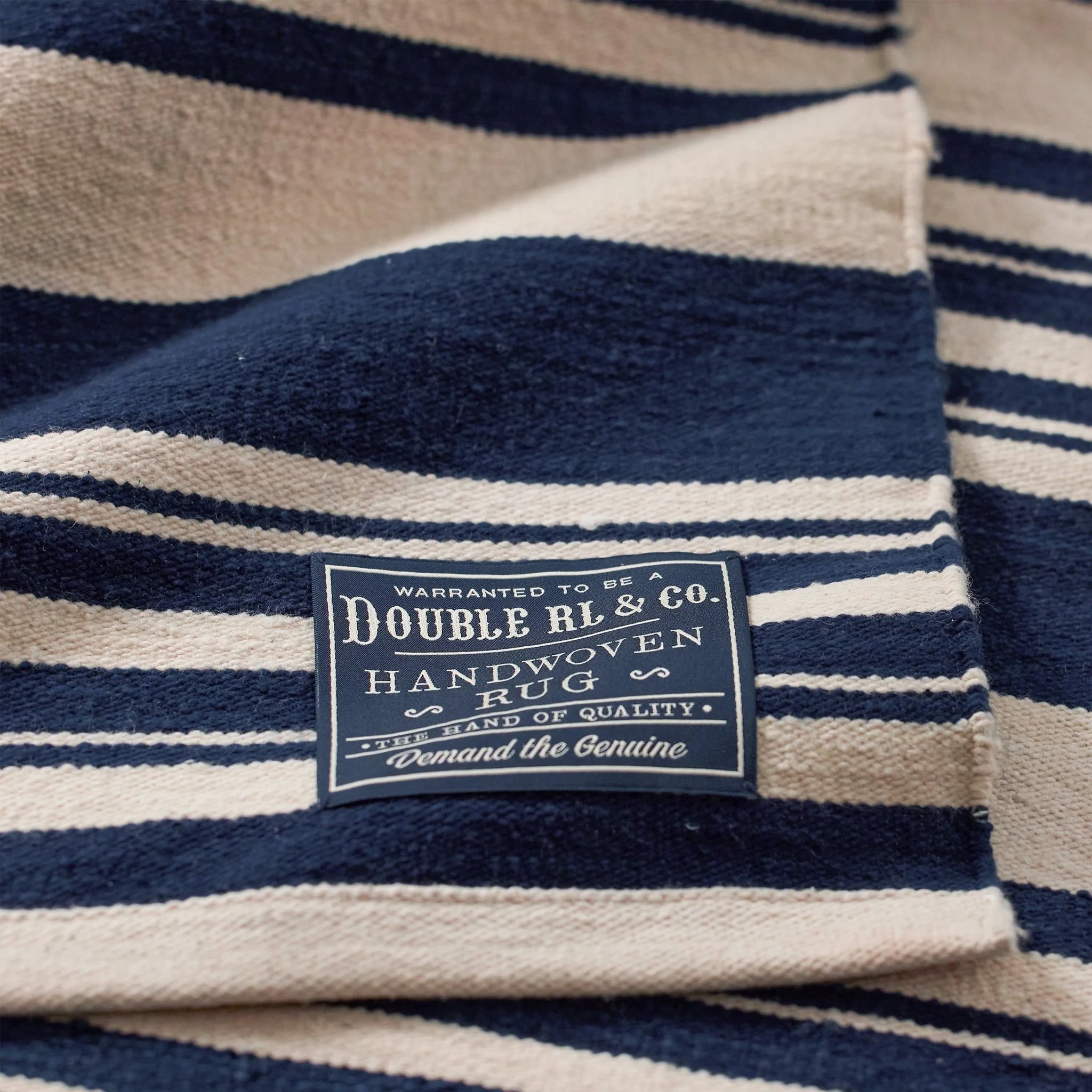 RRL By Ralph Lauren Area Rug Navy / Cream - Image 3