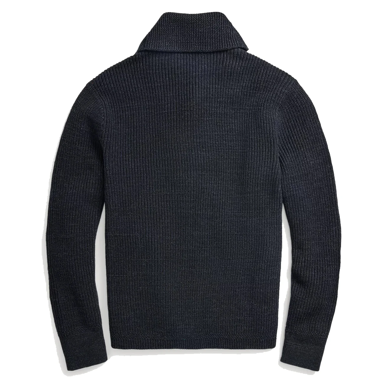 RRL by Ralph Lauren Cotton Shawl-Collar Cardigan Dark Navy Heather - Image 2