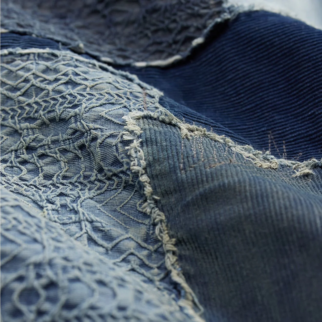RRL By Ralph Lauren Denim Patchwork Shirt  Indigo - Image 5
