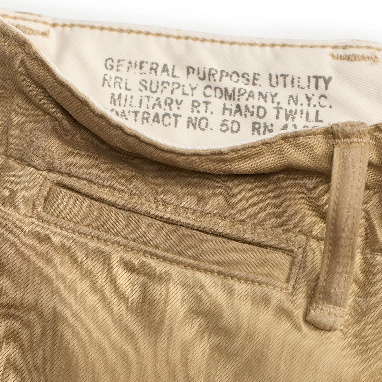 RRL By Ralph Lauren Distressed Chino Field Pant New Military Khaki - Image 4