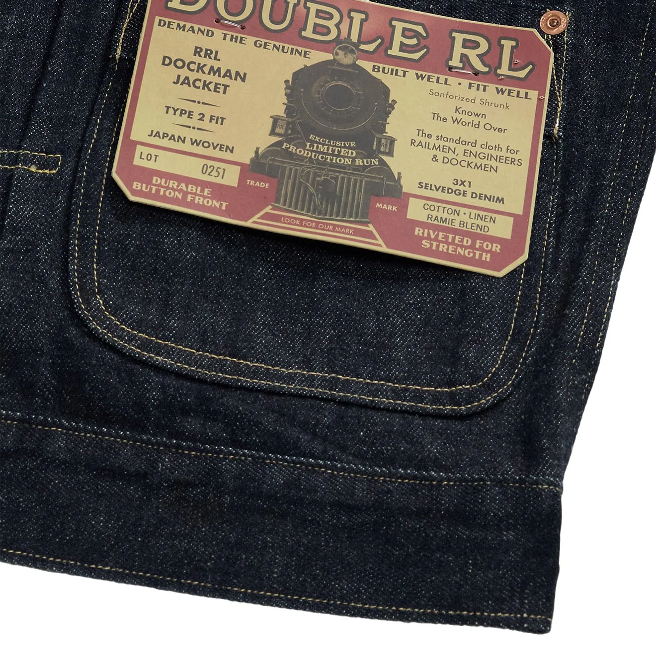 RRL By Ralph Lauren Dockman Unlined Trucker Jacket Rinse - Image 4