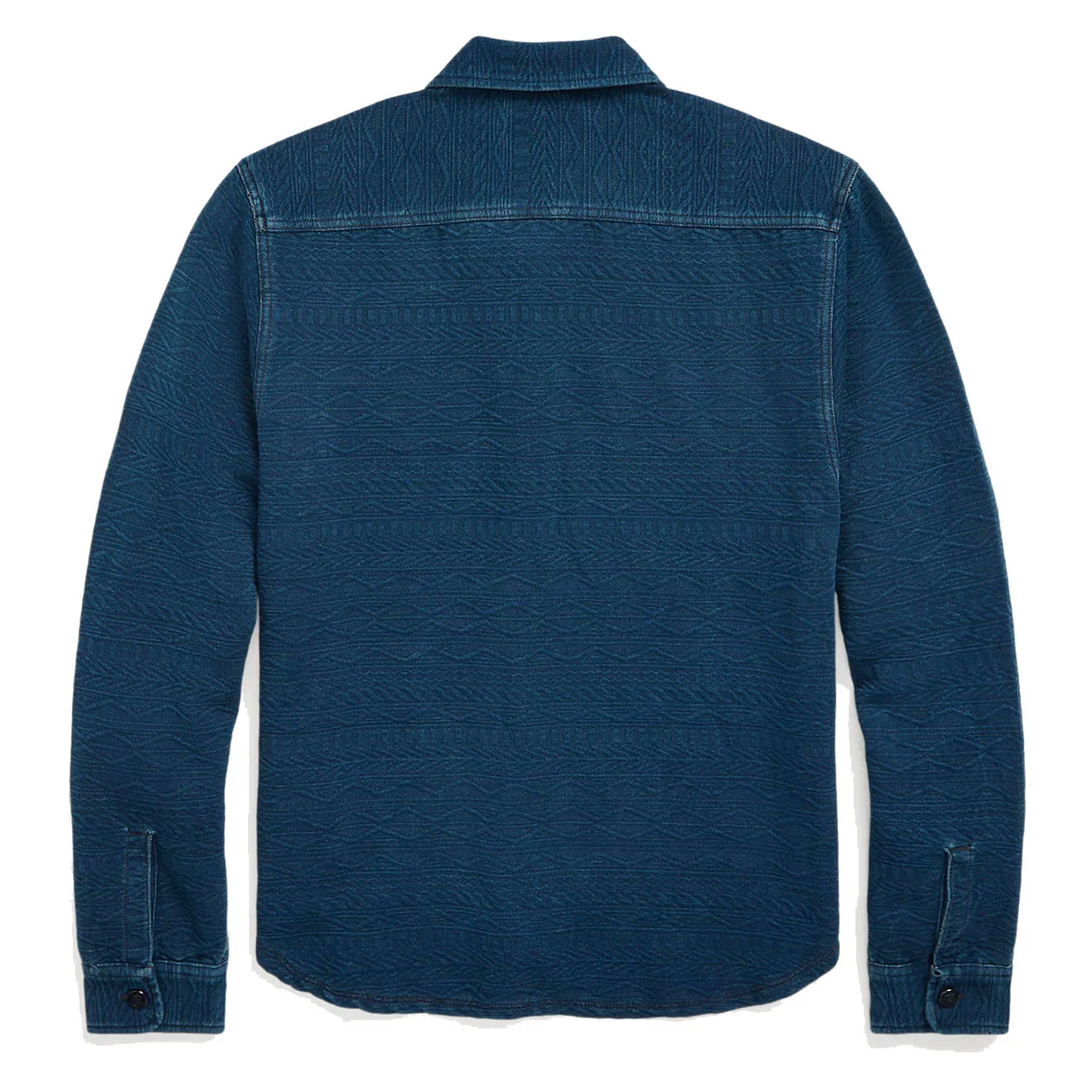 RRL by Ralph Lauren Guernsey-Patterned Jacquard Workshirt Indigo - Image 6