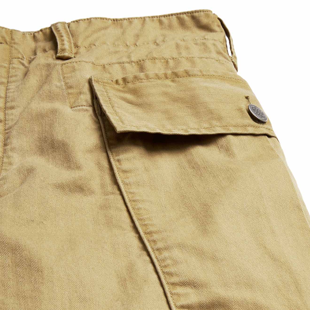 RRL by Ralph Lauren Herringbone Twill Cargo Trouser Khaki - Image 3