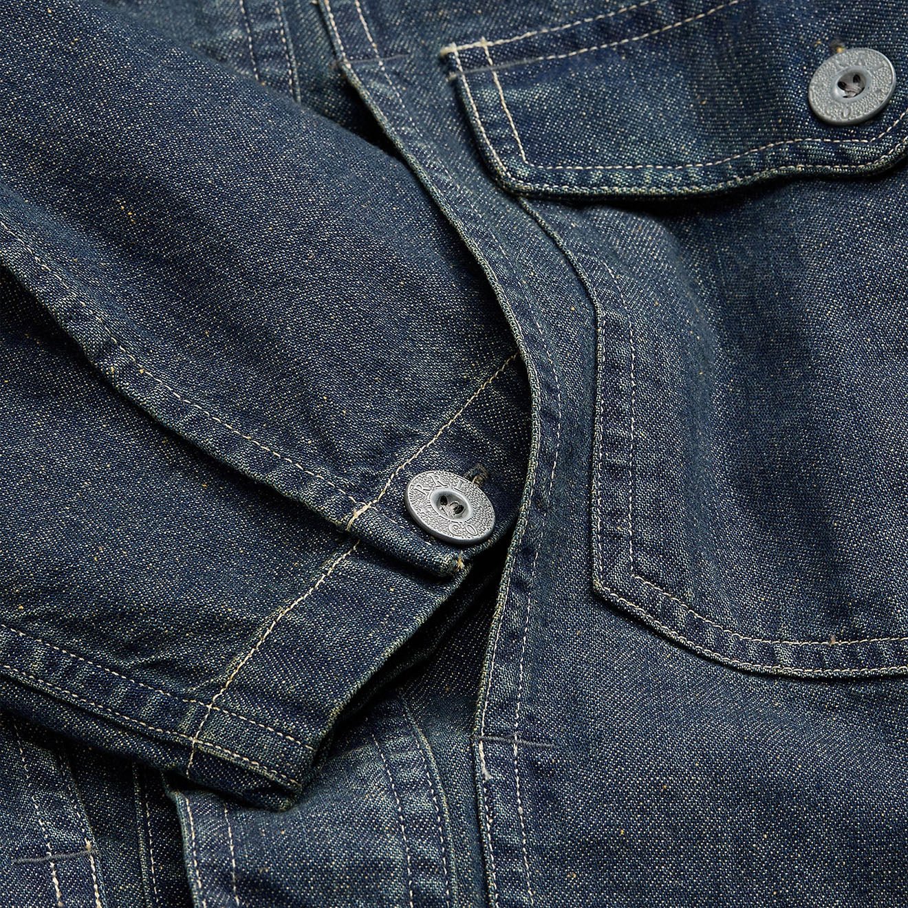 RRL By Ralph Lauren Indigo Denim Overshirt Dark Wash - Image 3