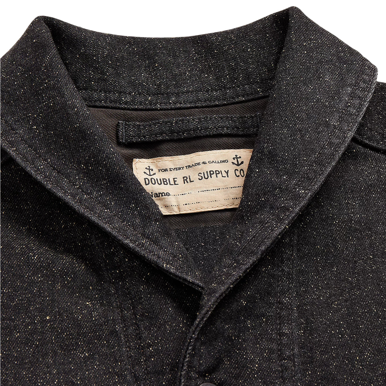 RRL by Ralph Lauren Jaspe Denim Shirt Jacket Black - Image 5