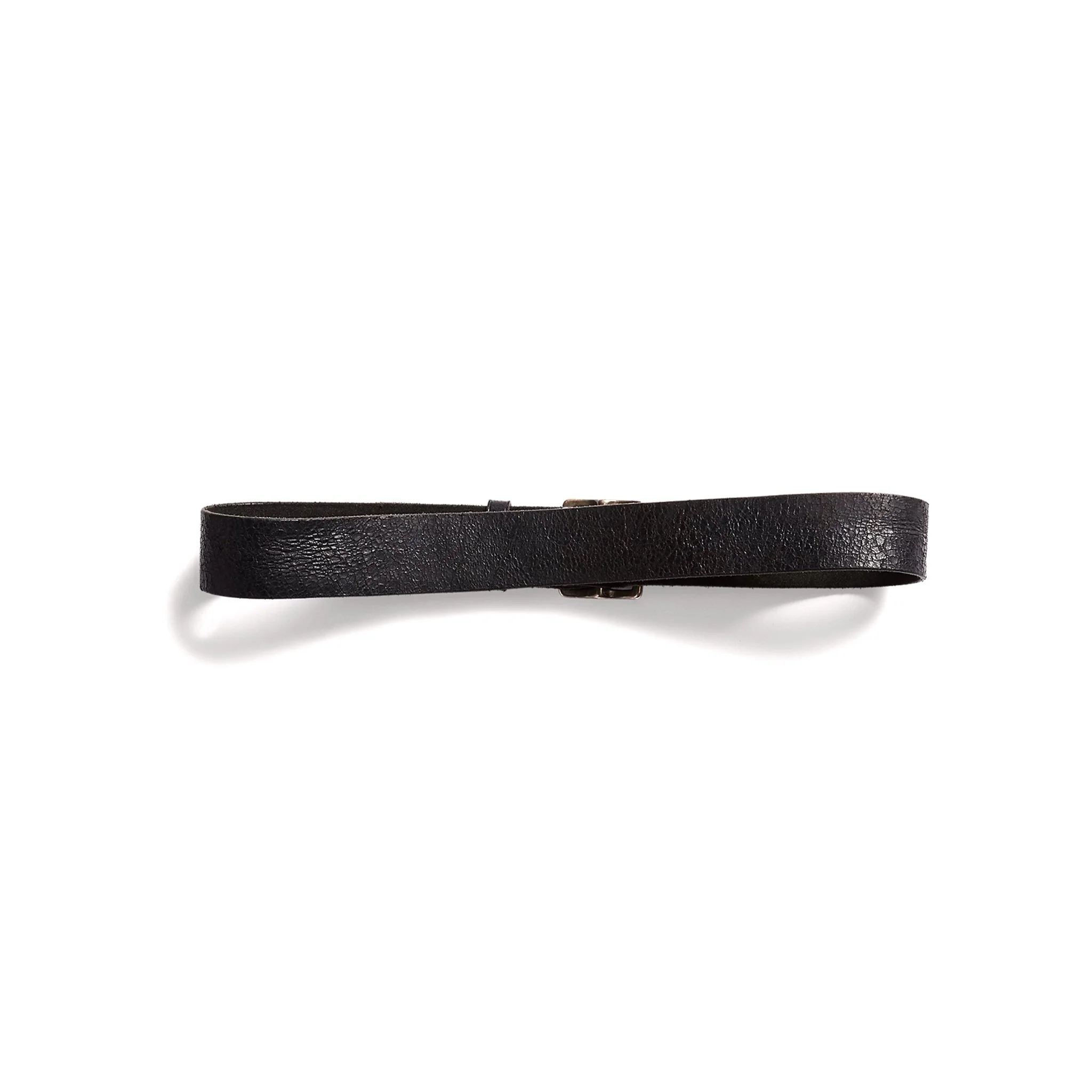 RRL by Ralph Lauren Jones Distressed Leather Belt Vintage Black - Image 3