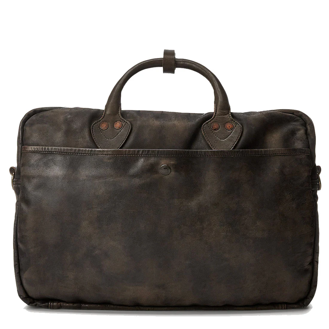 RRL by Ralph Lauren Leather Briefcase Dark Brown - Image 2