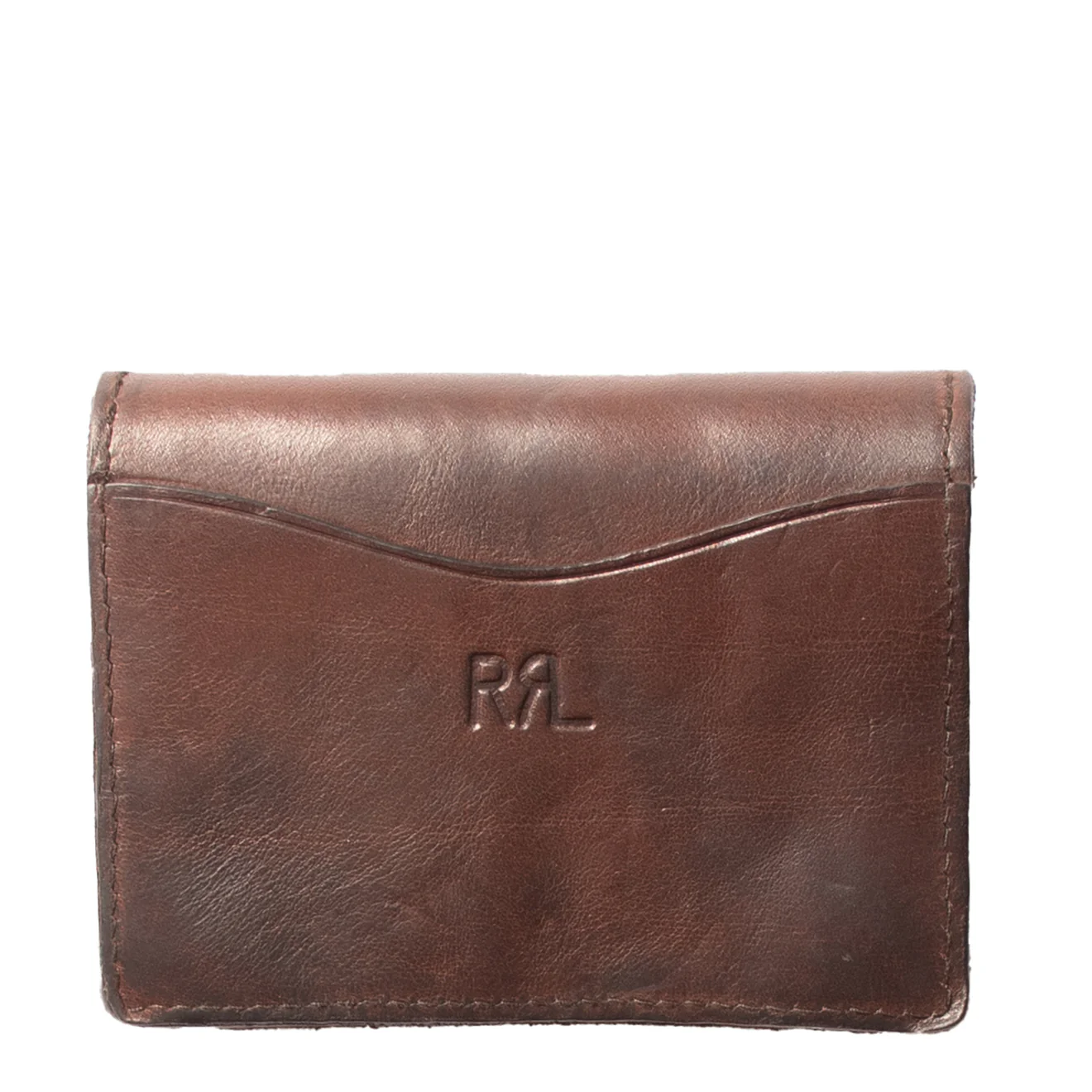 RRL by Ralph Lauren Leather Card Case Dark Brown - Image 2