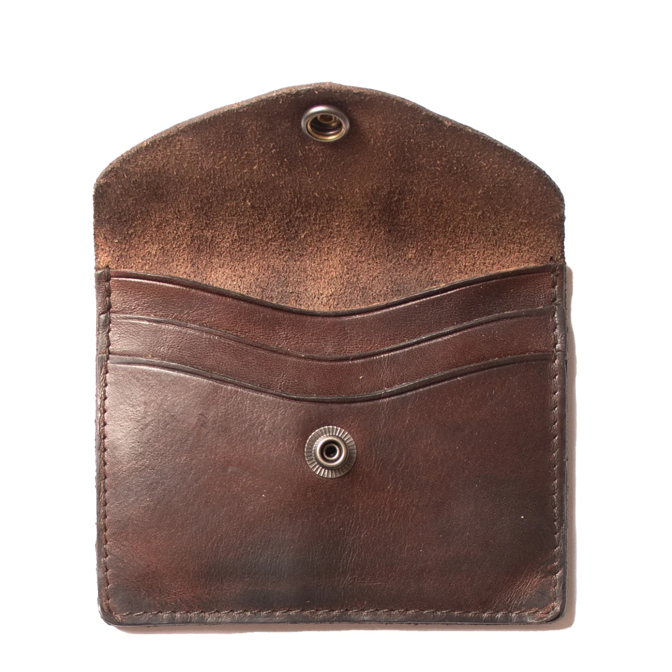 RRL by Ralph Lauren Leather Card Case Dark Brown - Image 3
