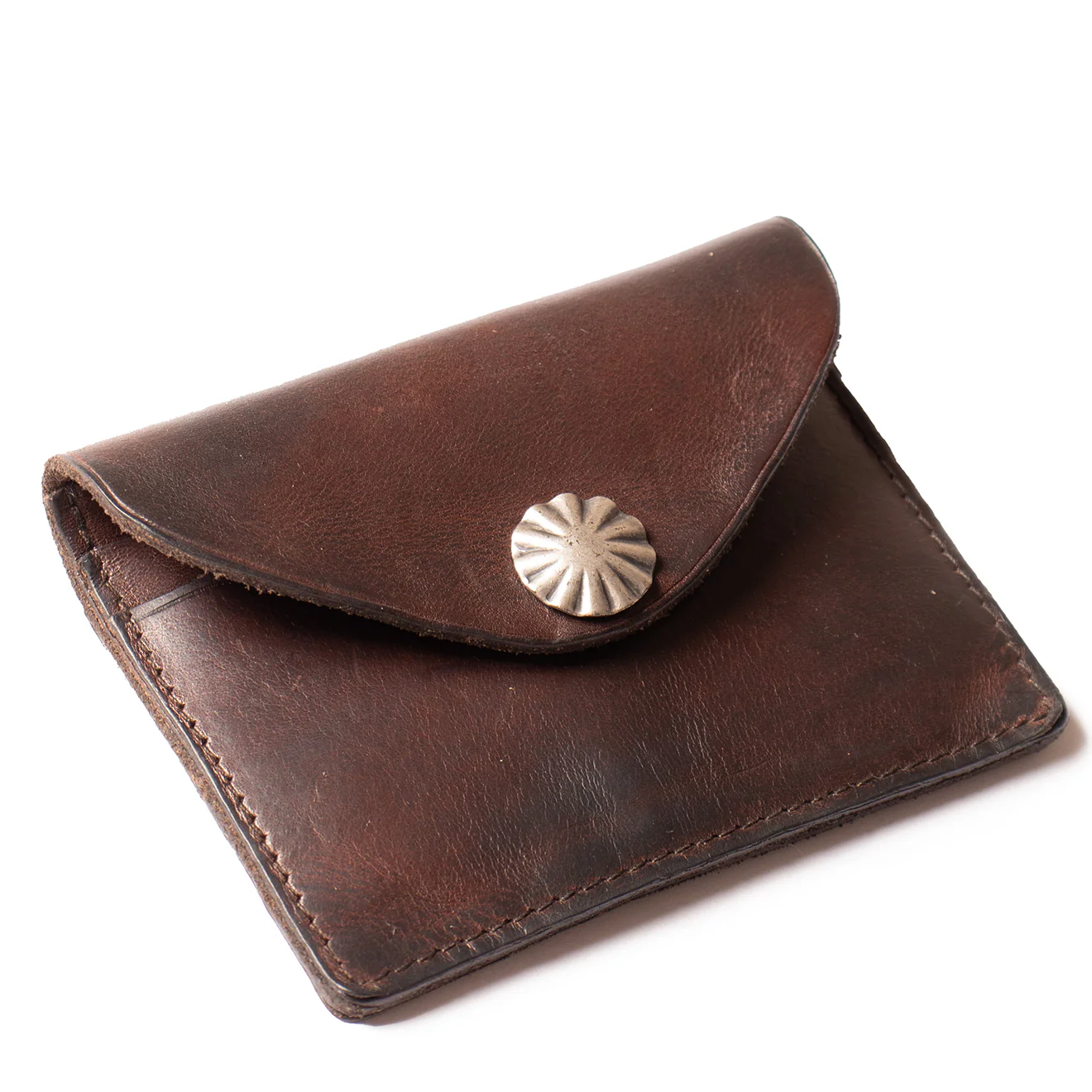 RRL by Ralph Lauren Leather Card Case Dark Brown - Image 4
