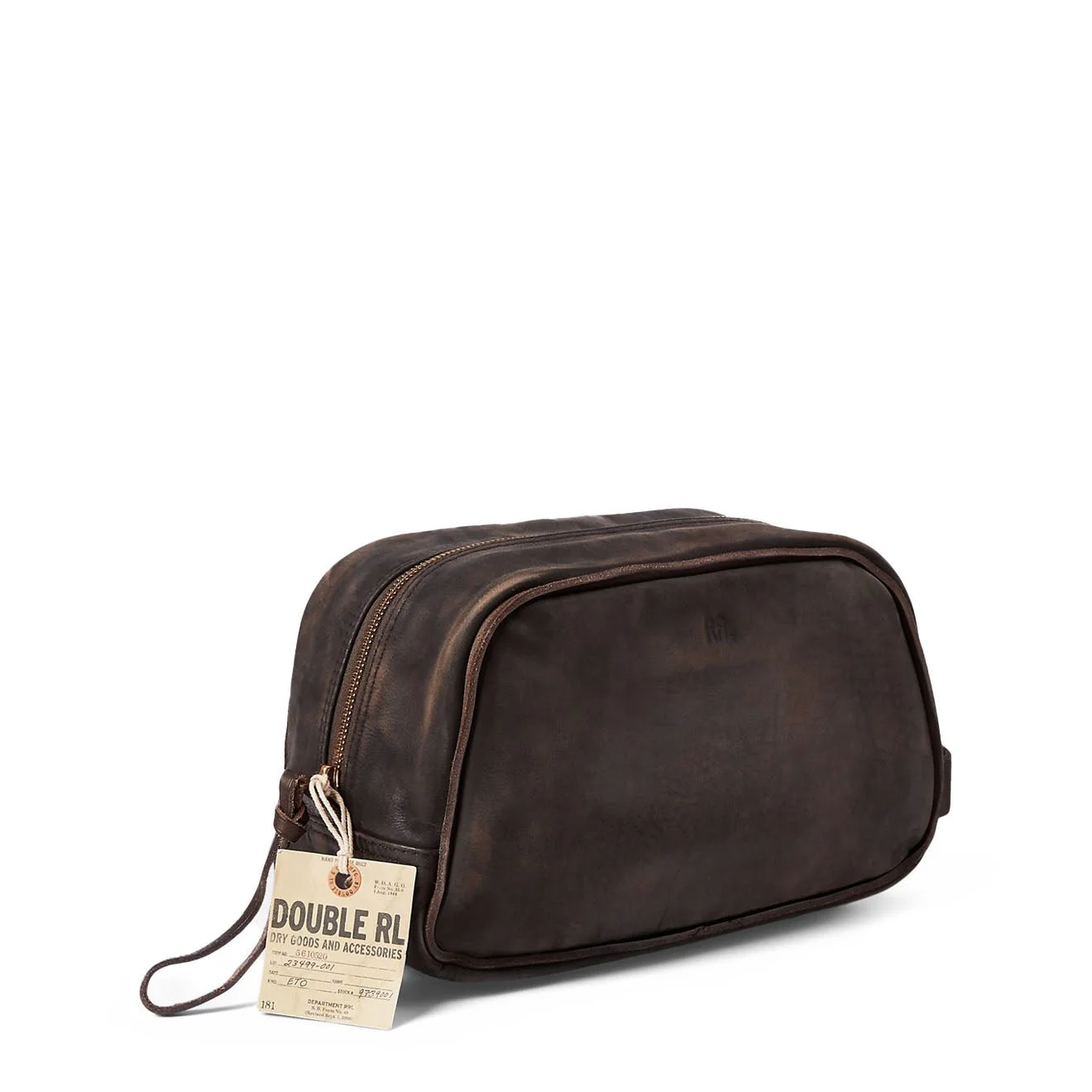 RRL By Ralph Lauren Leather Travel Case Dark Brown - Image 2