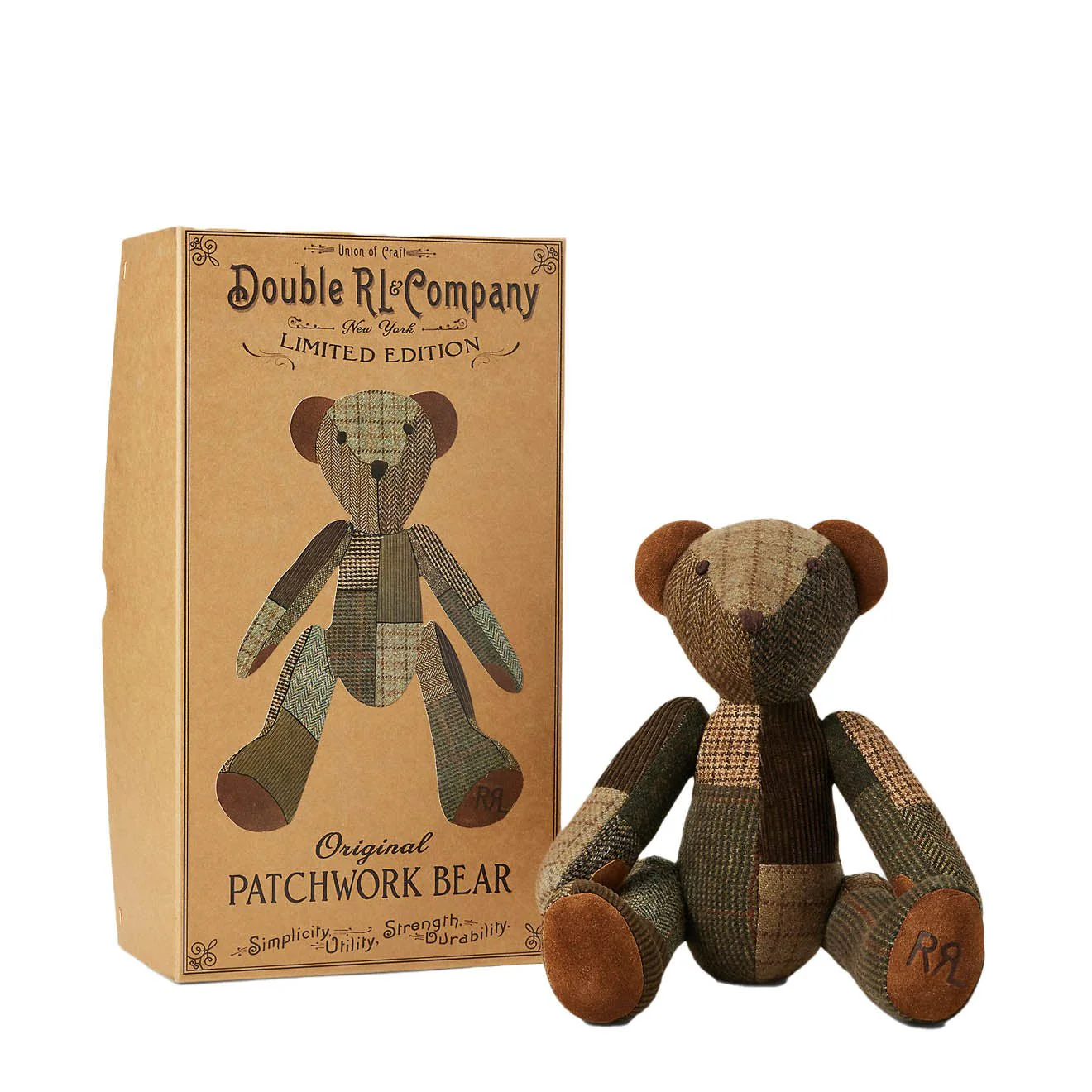 RRL By Ralph Lauren Limited Edition Patchwork Bear Brown Multi - Image 2