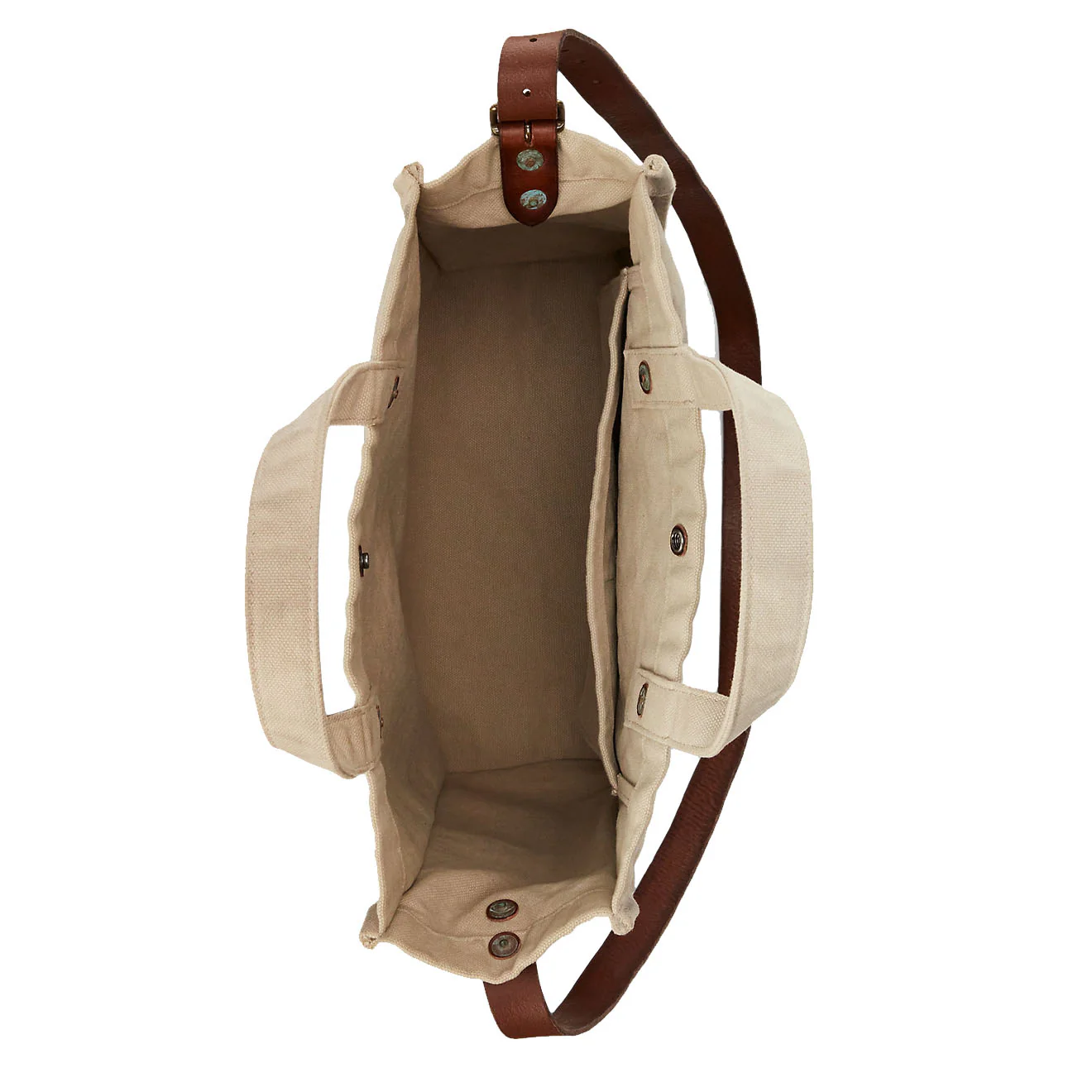 RRL by Ralph Lauren Logo Canvas Carpenter Tote Greige - Image 3