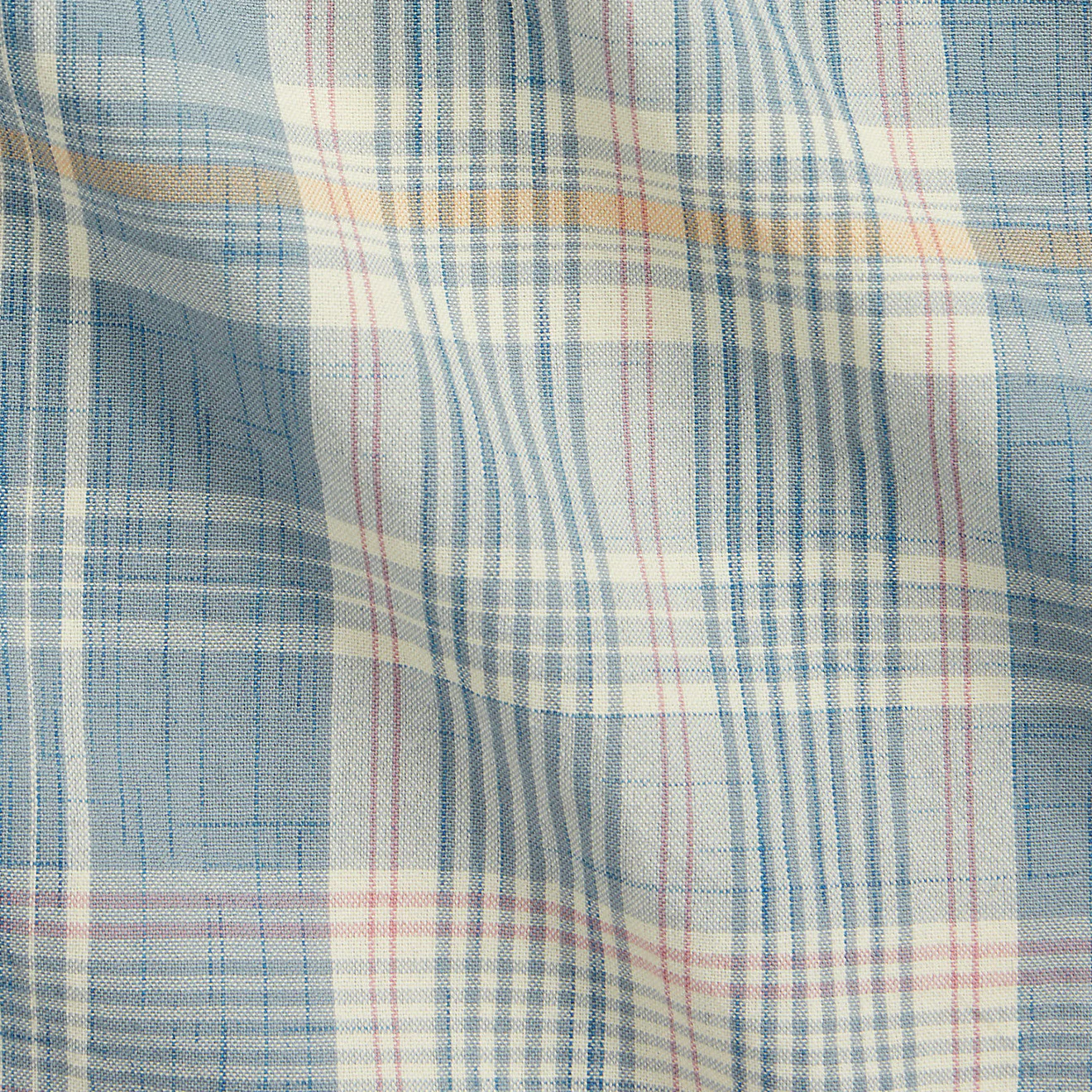 RRL by Ralph Lauren Madras Camp Shirt Light Blue - Image 2