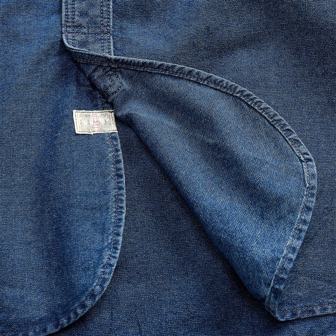 RRL By Ralph Lauren Oxford Workshirt Shirt Indigo - Image 5