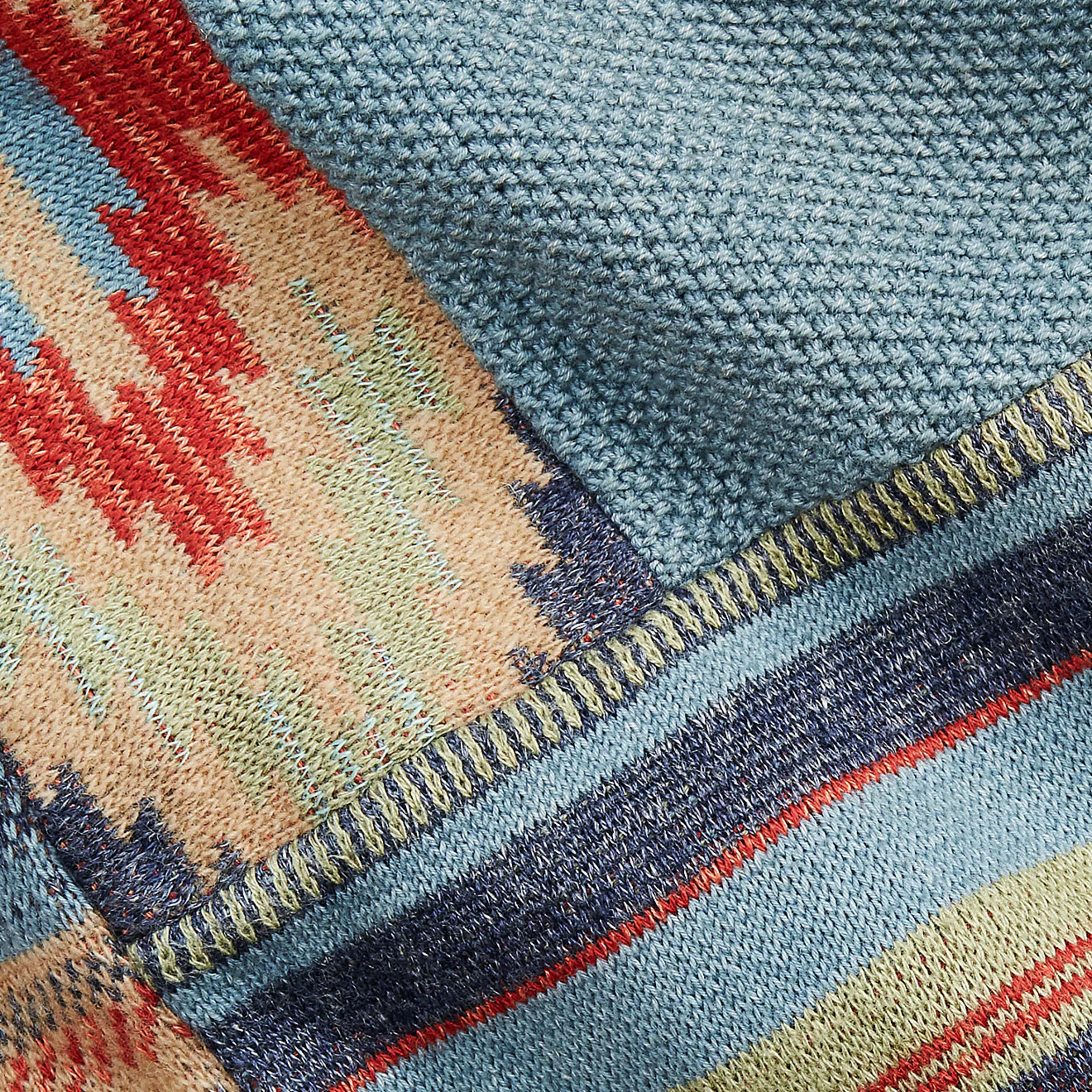 RRL by Ralph Lauren Patchwork Workshirt Jumper Rust Multi - Image 4