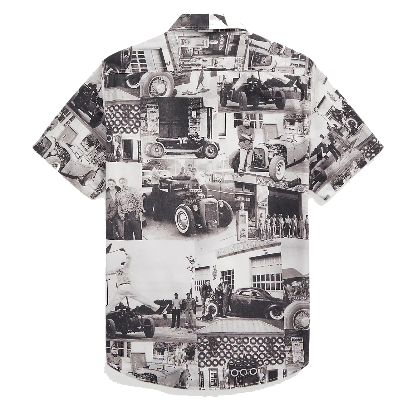 RRL by Ralph Lauren Photo-Print Twill Workshirt Black/White - Image 2